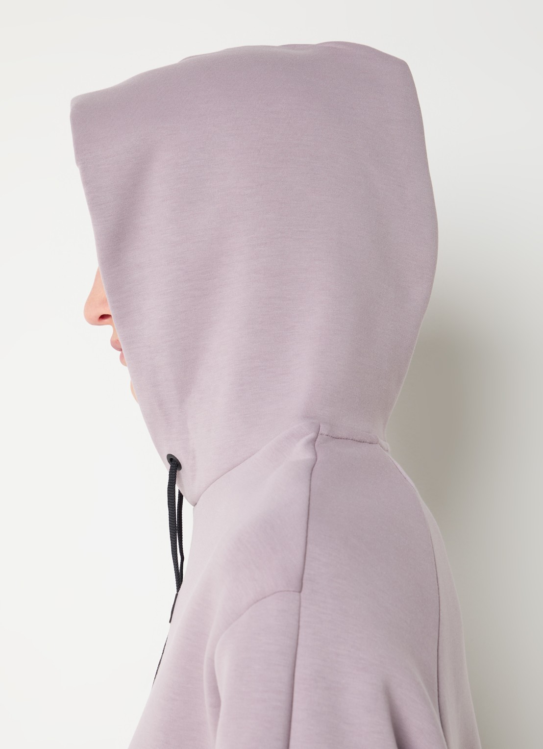On Focus Tech hoodie met ritszakken - detail 2 oudroze
