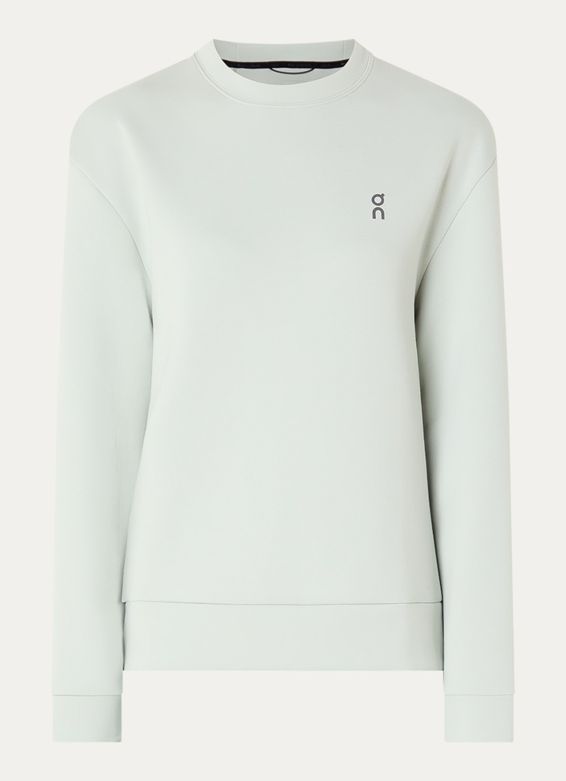 On Focus Tech sweater met logo - voorkant lindegroen