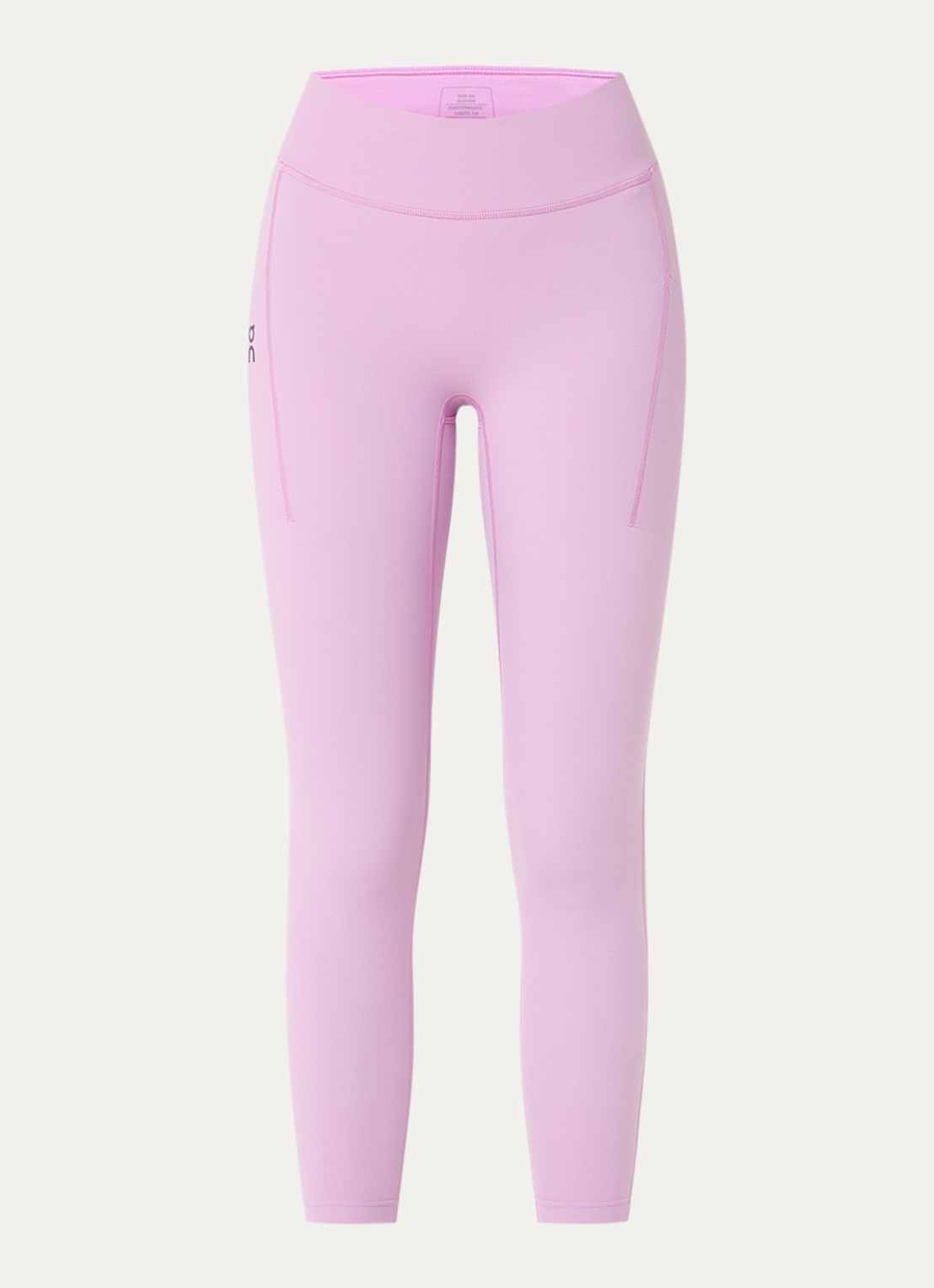 On Performance high waist skinny fit cropped trainingslegging met logo - voorkant 3 roze