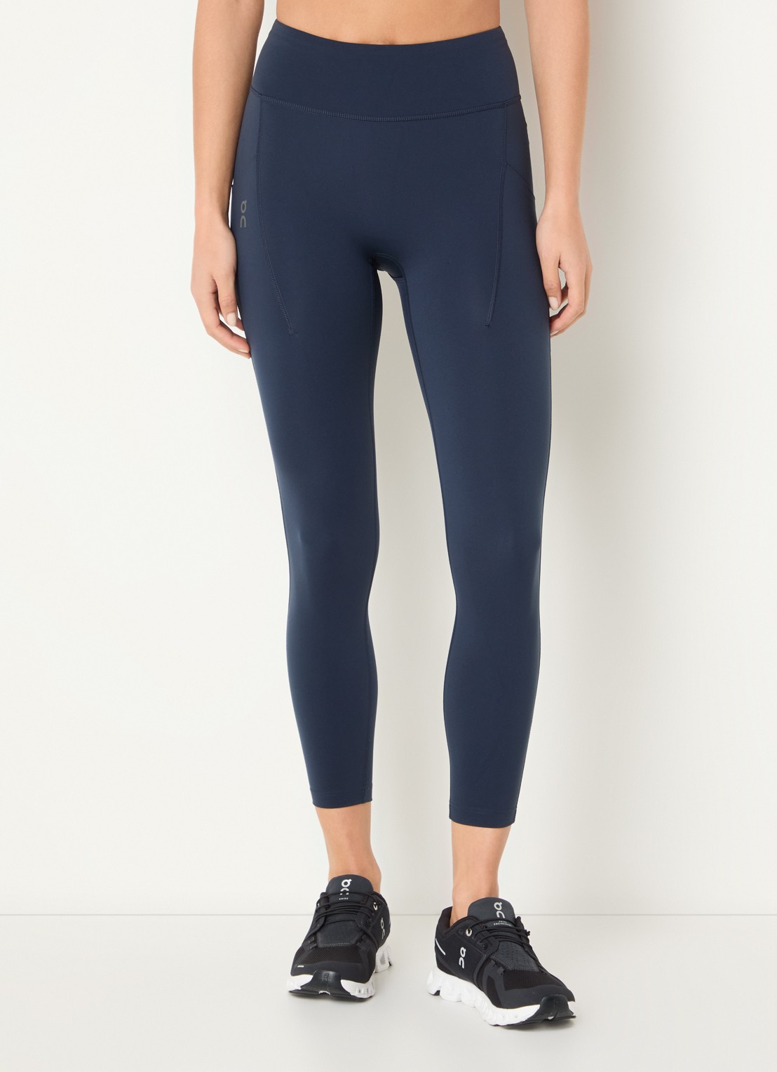 On Performance high waist skinny fit cropped trainingslegging met logo - detail 4 donkerblauw