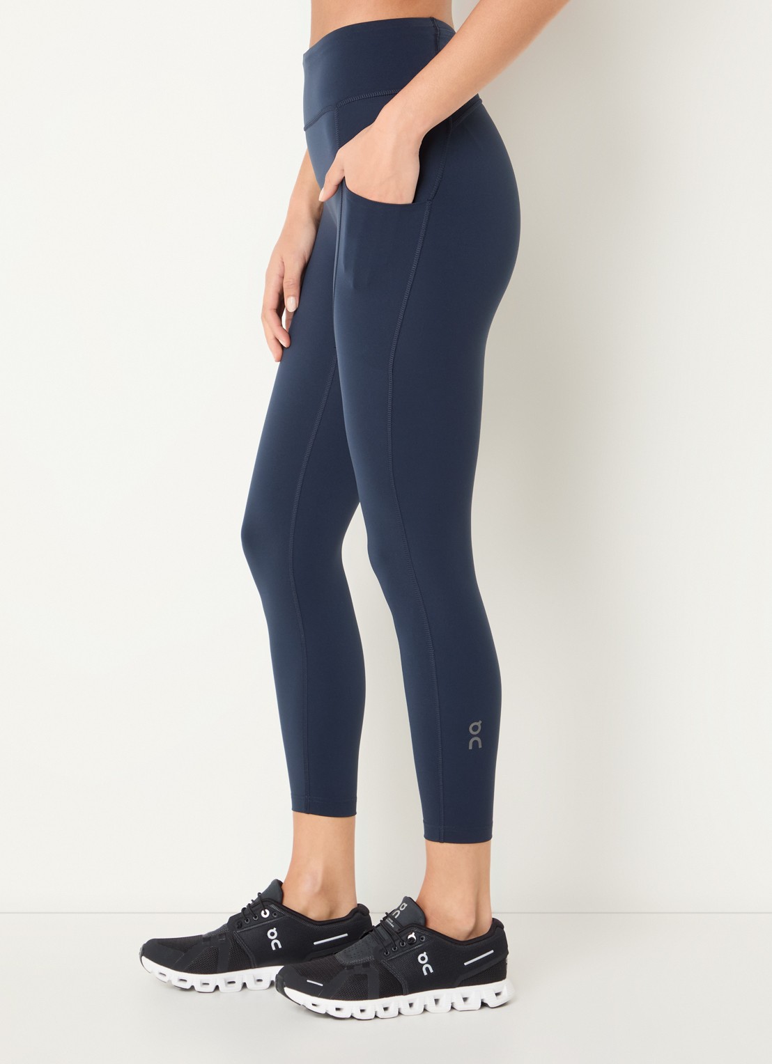 On Performance high waist skinny fit cropped trainingslegging met logo - detail 5 donkerblauw