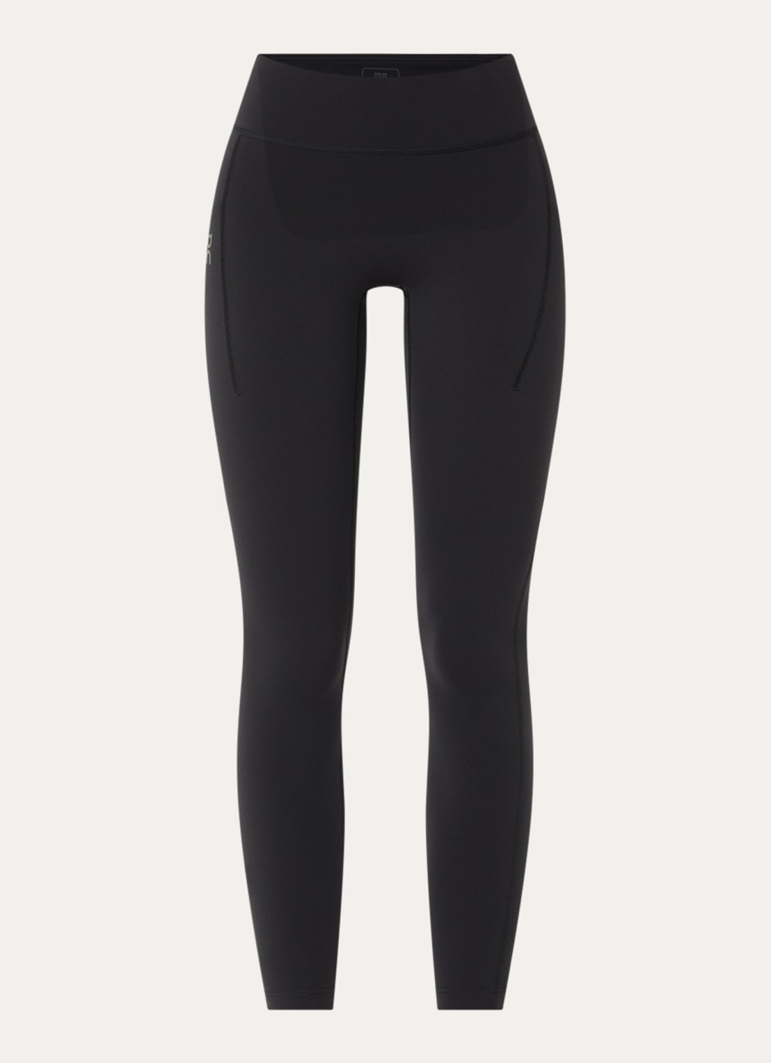 On Performance high waist skinny fit trainingslegging met logo - voorkant 4 zwart