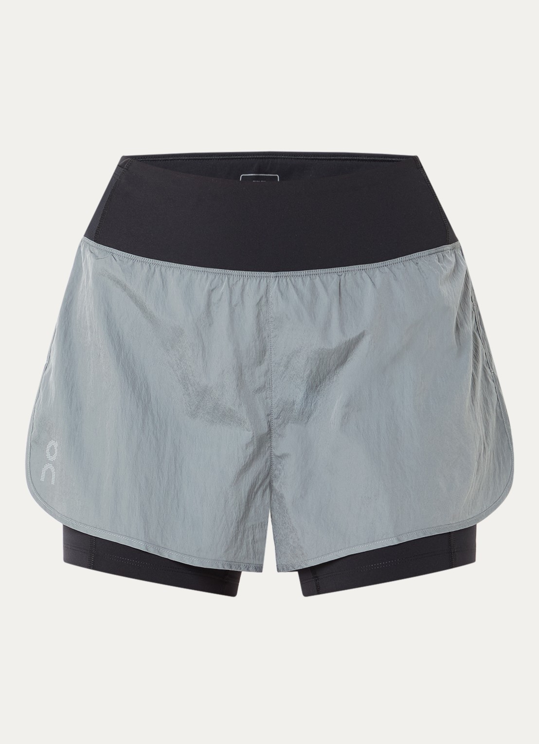 On Performance Volt high waist straight fit trainingsshort  - voorkant antraciet