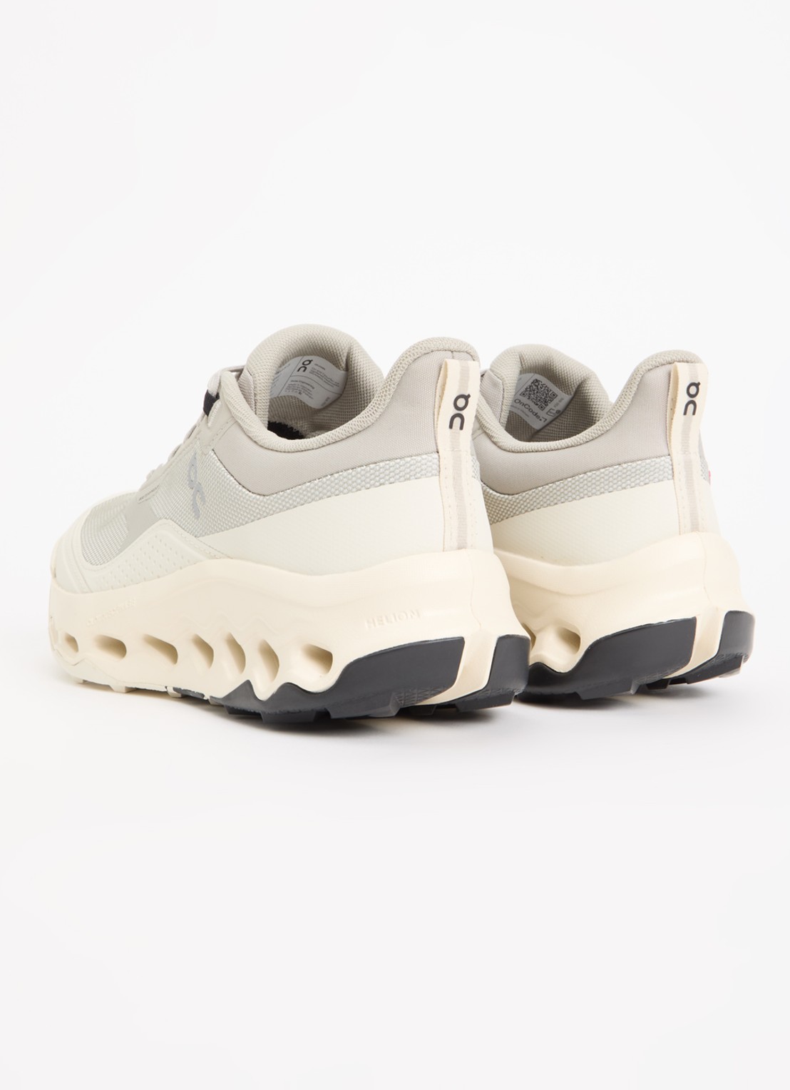 On Sneaker van mesh met logo - achterkant gebroken wit