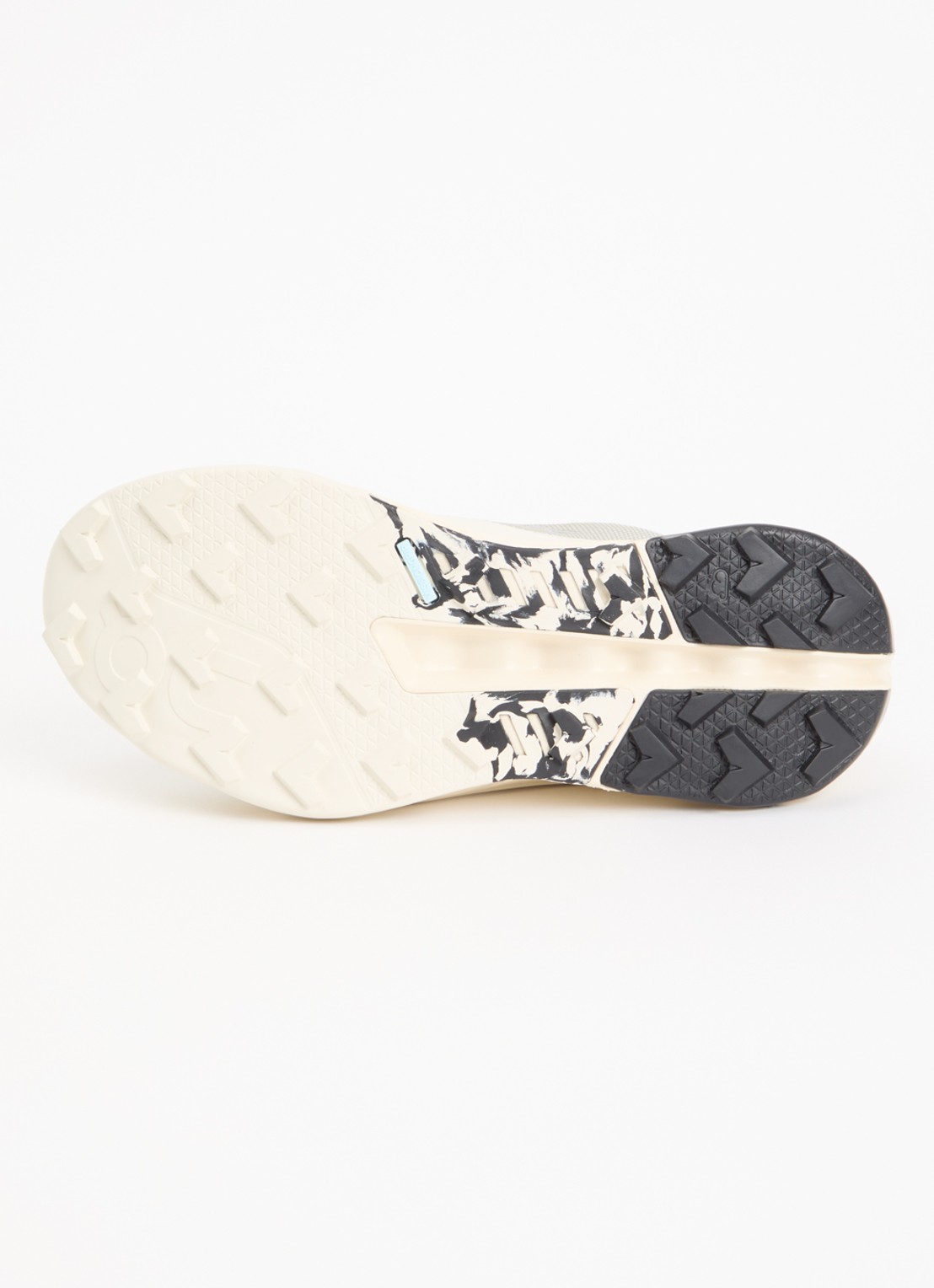 On Sneaker van mesh met logo - detail 5 gebroken wit