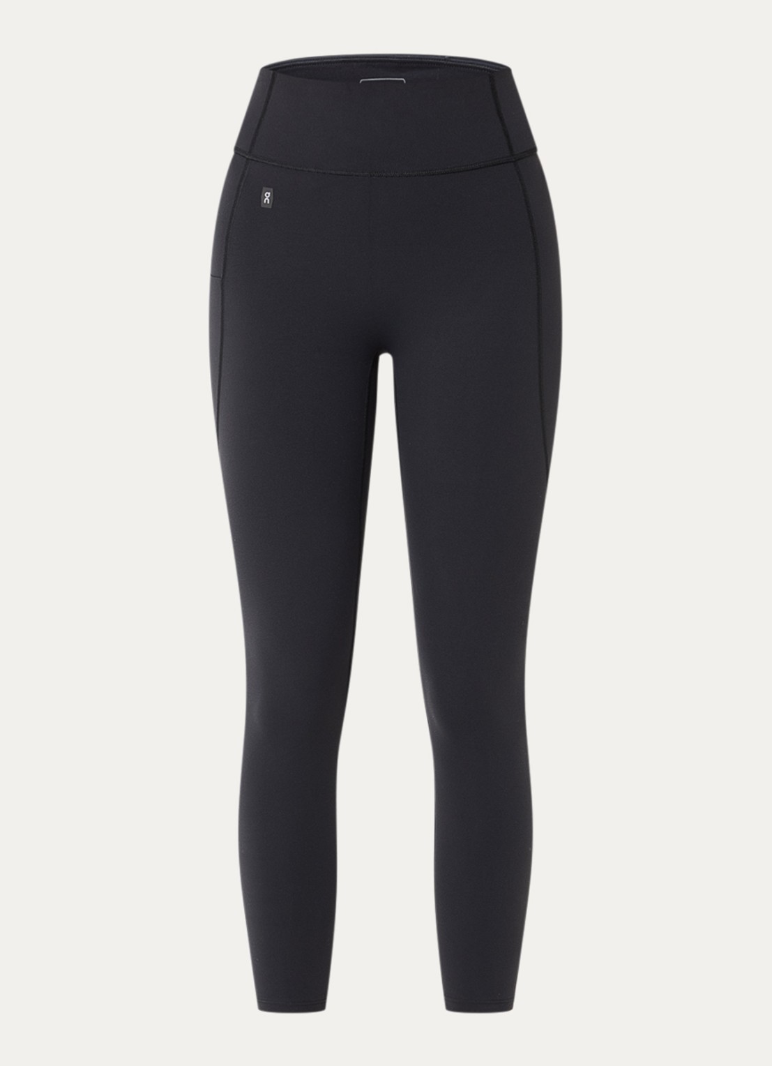 On Studio high waist skinny fit cropped trainingslegging - voorkant zwart