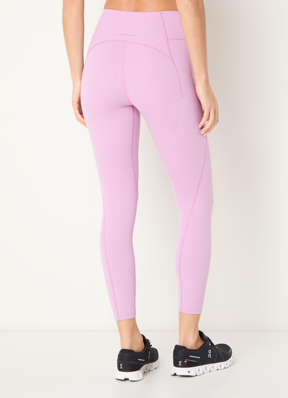 On Studio high waist skinny fit cropped trainingslegging - achterkant 5 roze