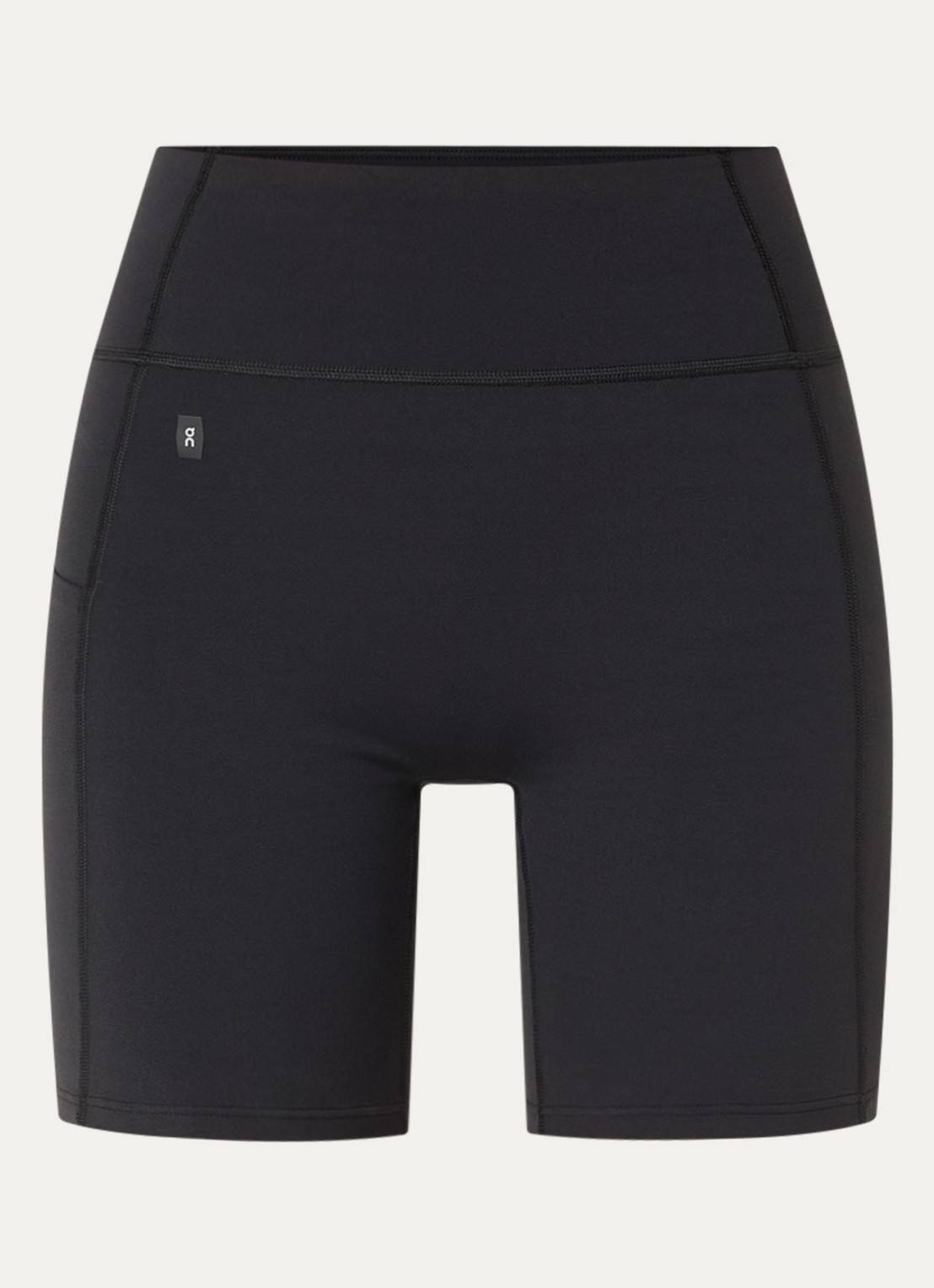 On Studio high waist skinny fit korte trainingslegging - voorkant 4 zwart