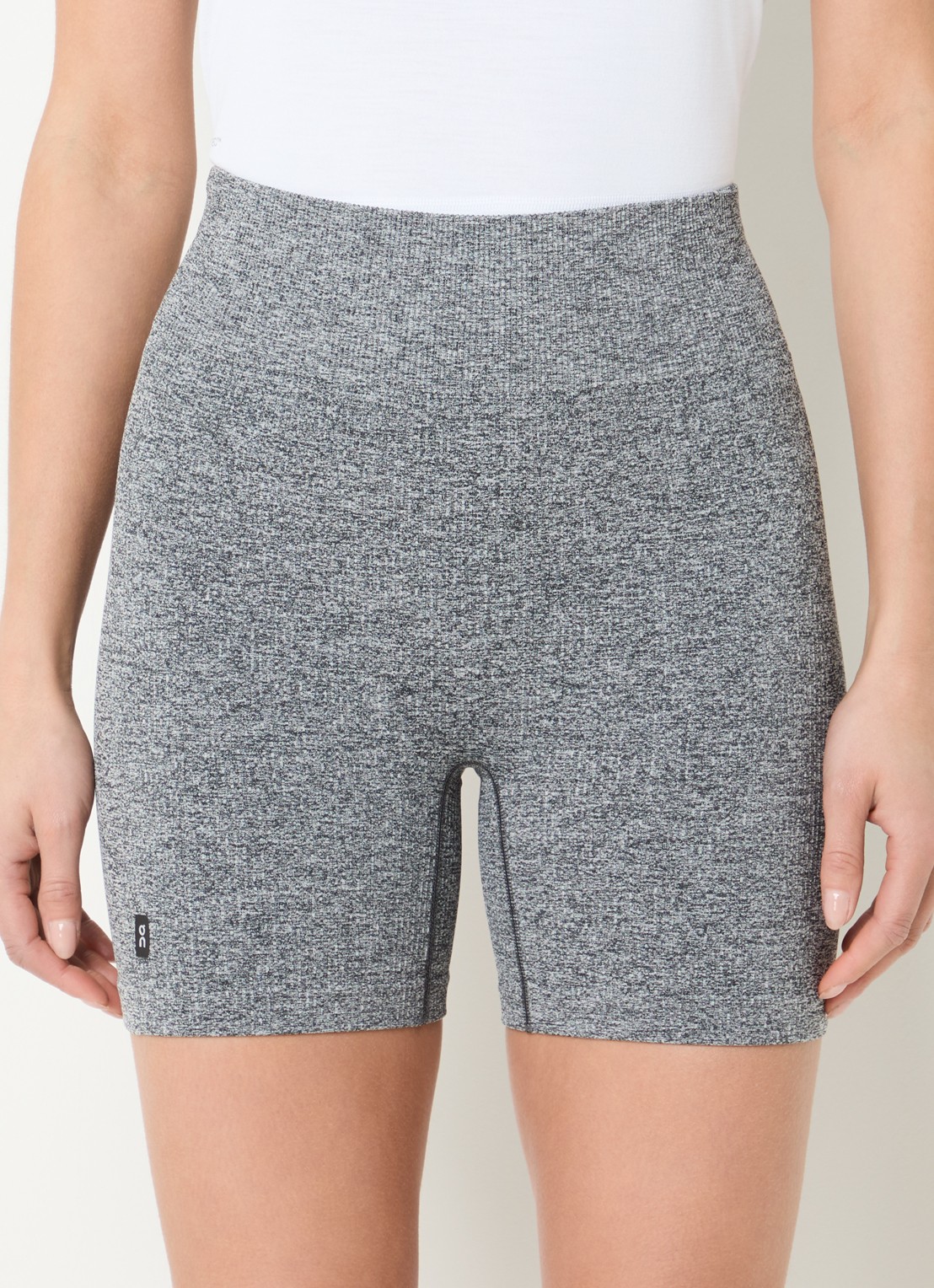 On Studio high waist skinny fit trainingslegging met logo - detail 4 grijs