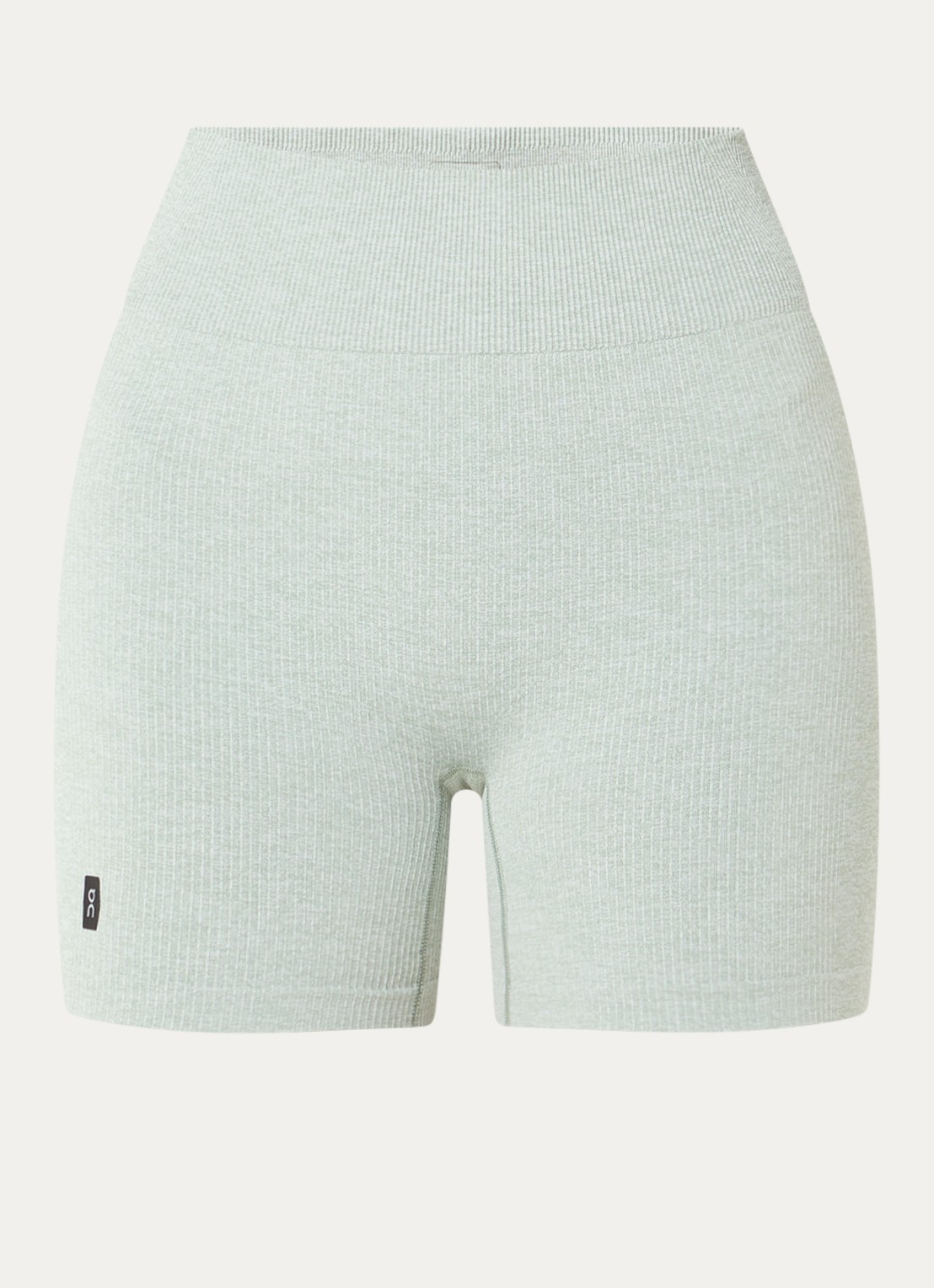 On Studio high waist skinny fit trainingslegging met logo - voorkant lindegroen