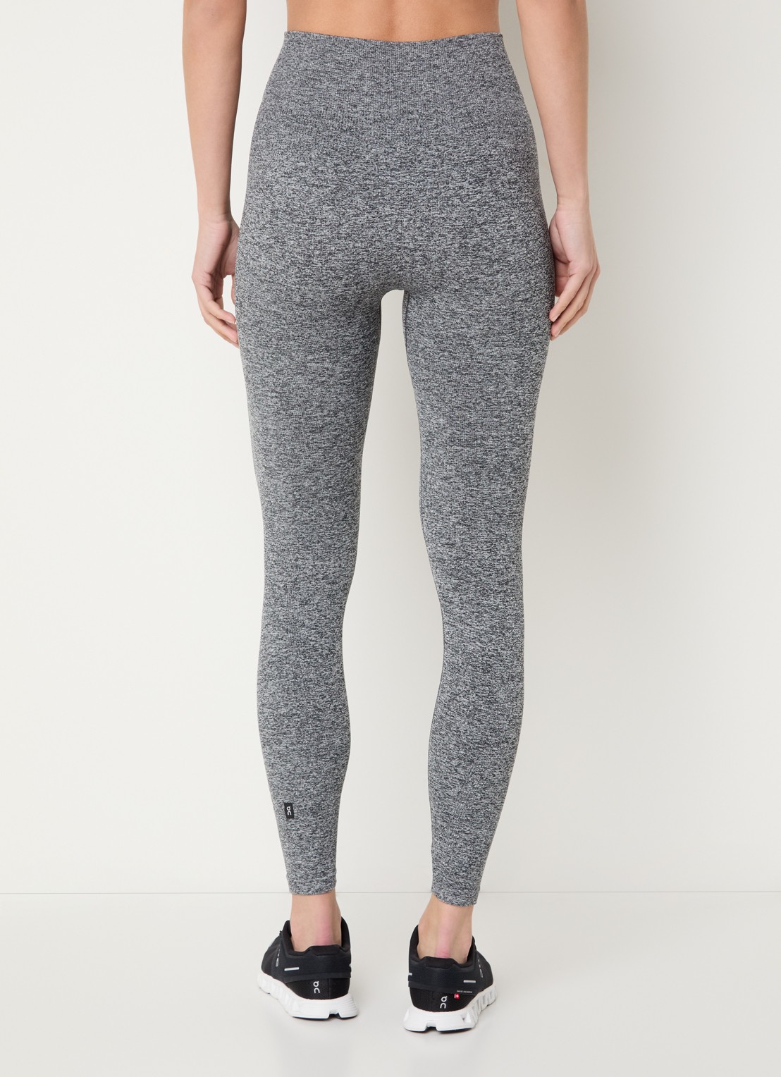 On Studio high waist skinny fit trainingslegging met logo - achterkant 5 grijs