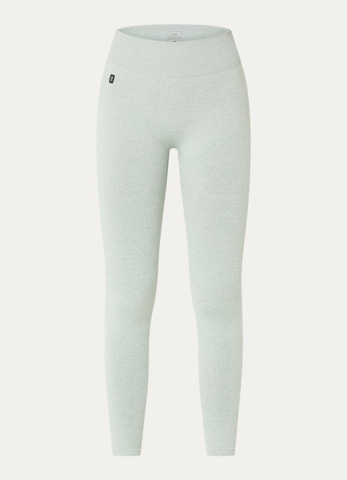On Studio high waist skinny fit trainingslegging met logo - voorkant 3 lindegroen