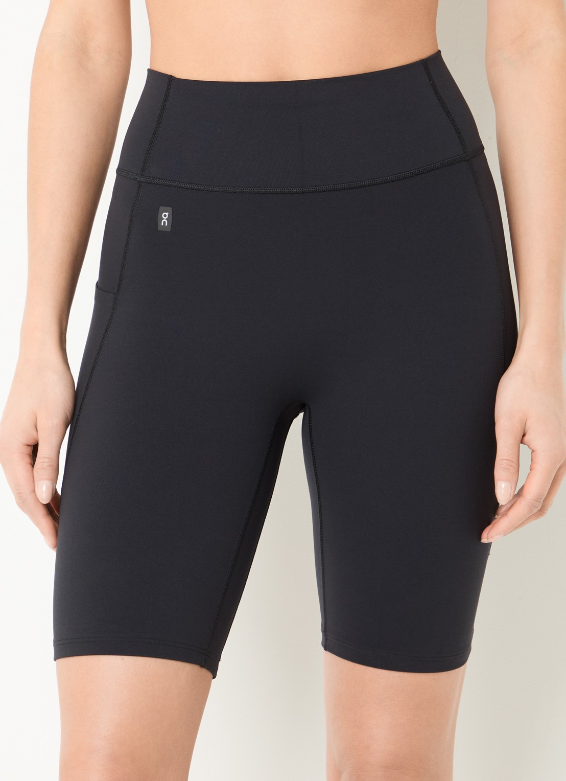 On Studio high waist skinny fit trainingslegging met logo - detail 4 zwart