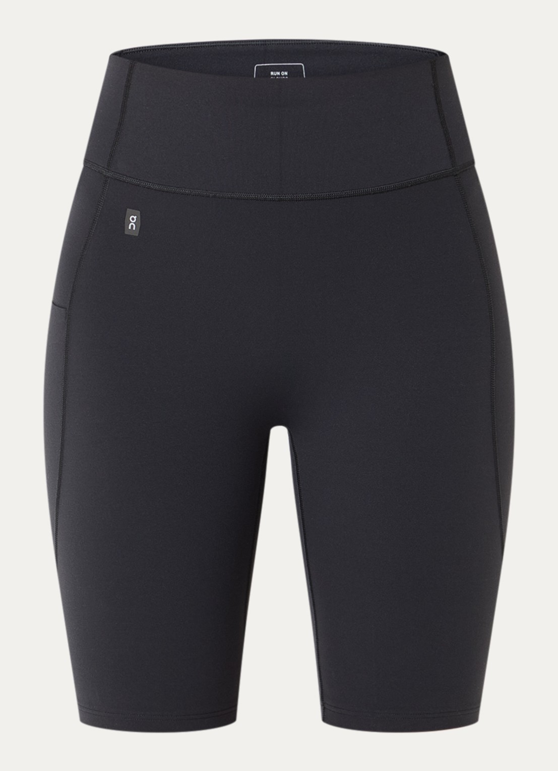 On Studio high waist skinny fit trainingslegging met logo - voorkant 2 zwart