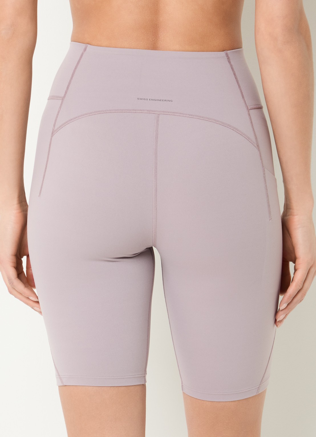On Studio high waist skinny fit trainingslegging met logo - achterkant oudroze