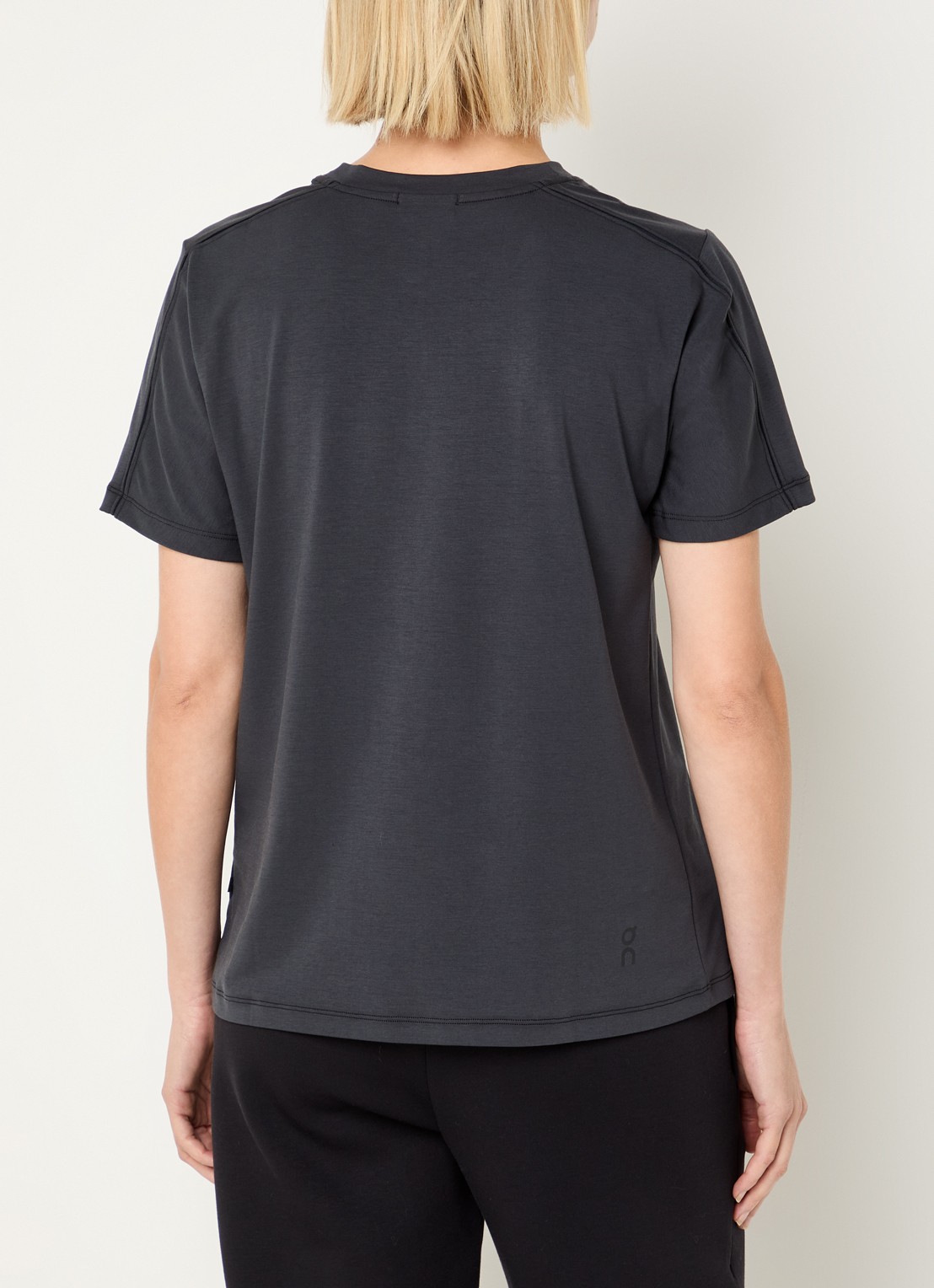 On Trainings T-shirt ronde hals - achterkant zwart