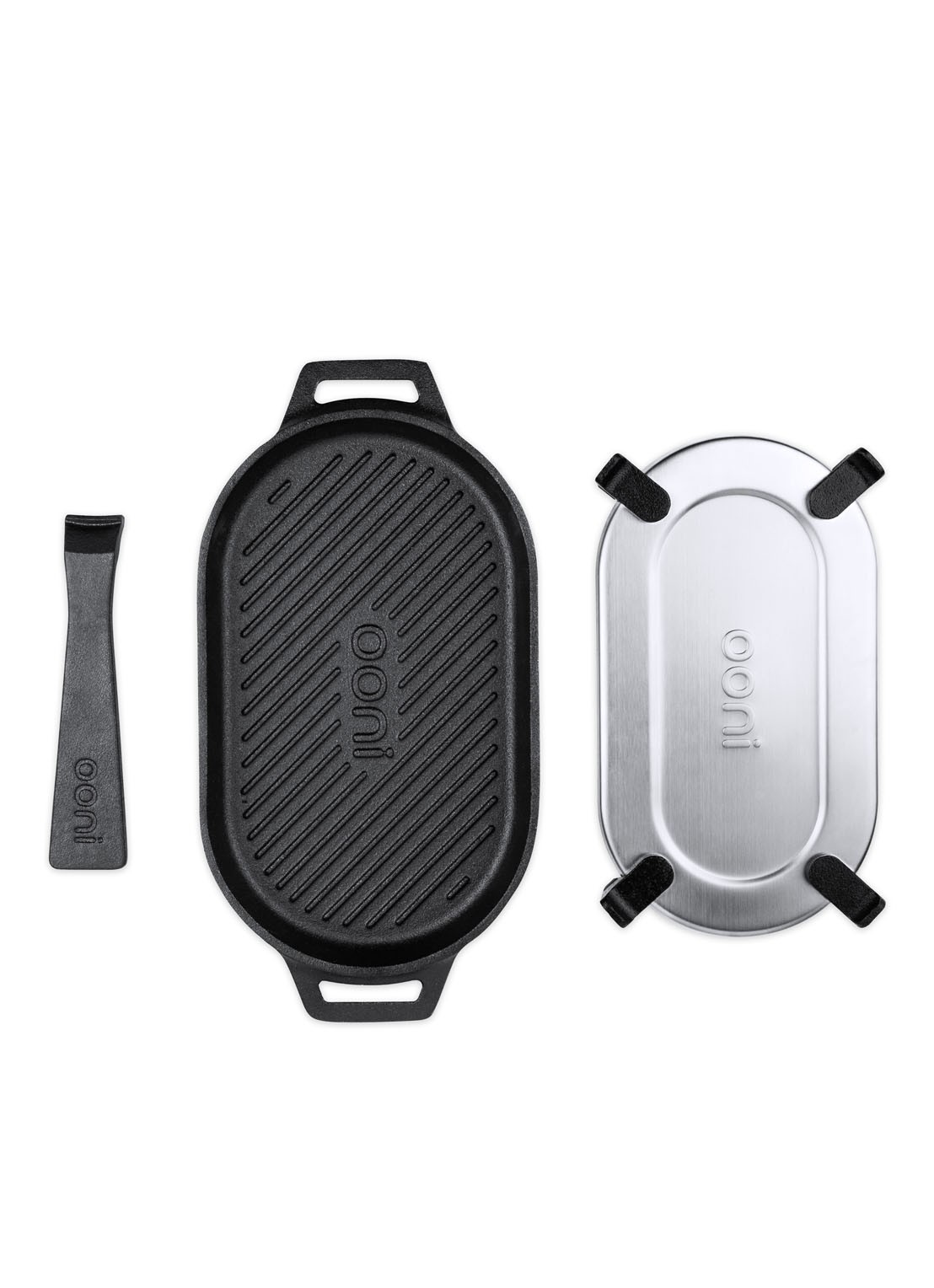 Ooni Grizzler grillpan  - detail 3 zwart