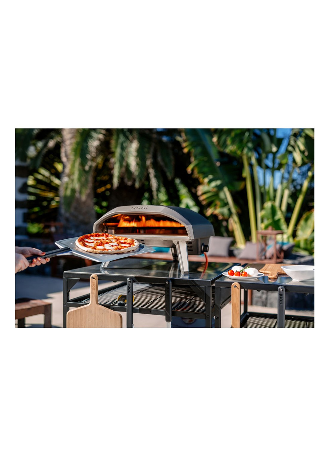 Ooni Koda gasgestookte pizzaoven - detail zilver
