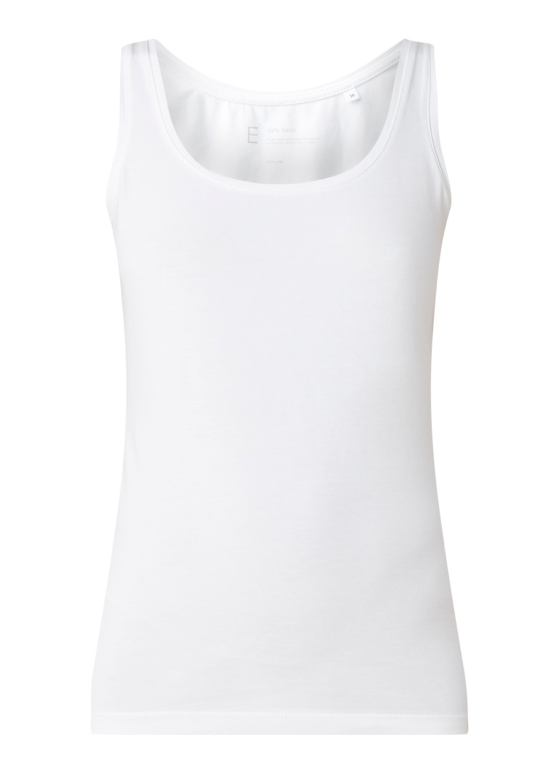OPUS Daily tanktop van katoen met ronde hals - voorkant 3 wit