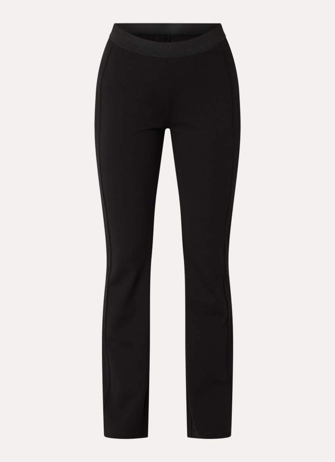 OPUS Erja high waist flared legging met stretch - voorkant zwart