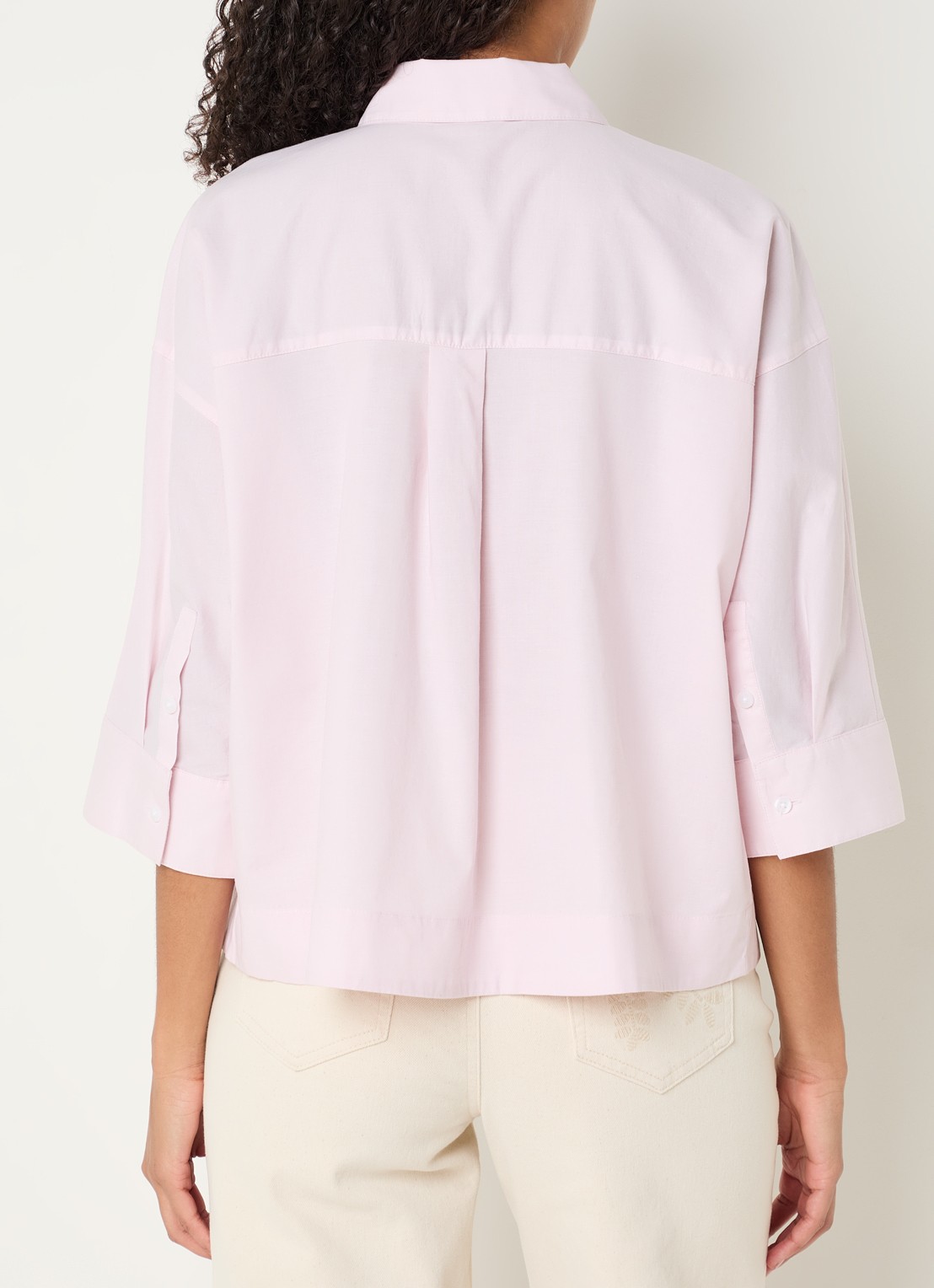 OPUS Fadessa blouse met kraag - achterkant roze