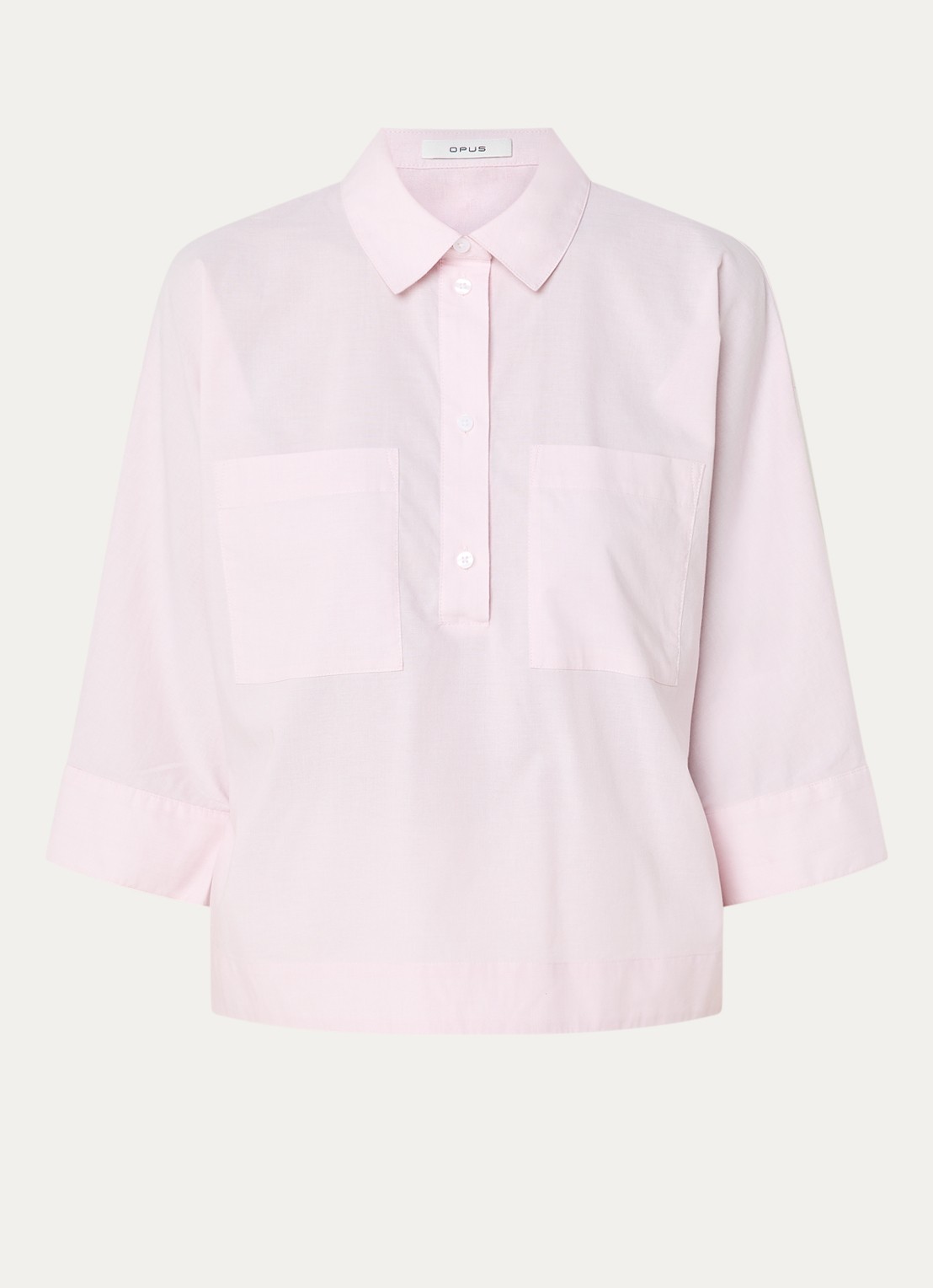 OPUS Fadessa blouse met kraag - voorkant 2 roze