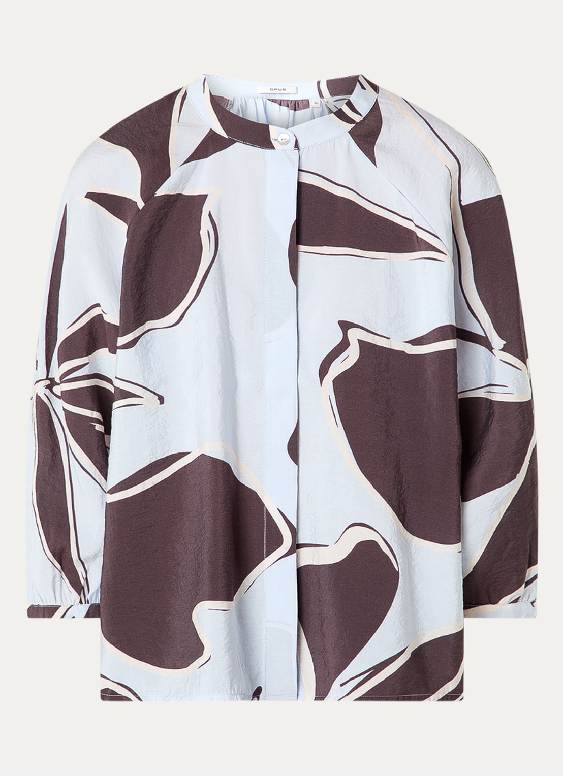 OPUS Faloom blouse met print - voorkant 3 blauw