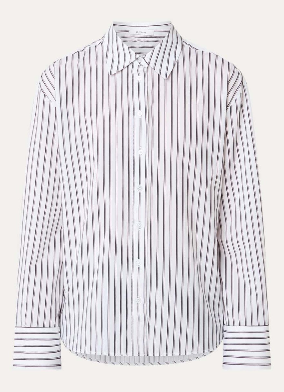 OPUS Fapo blouse met streepprint - voorkant wit