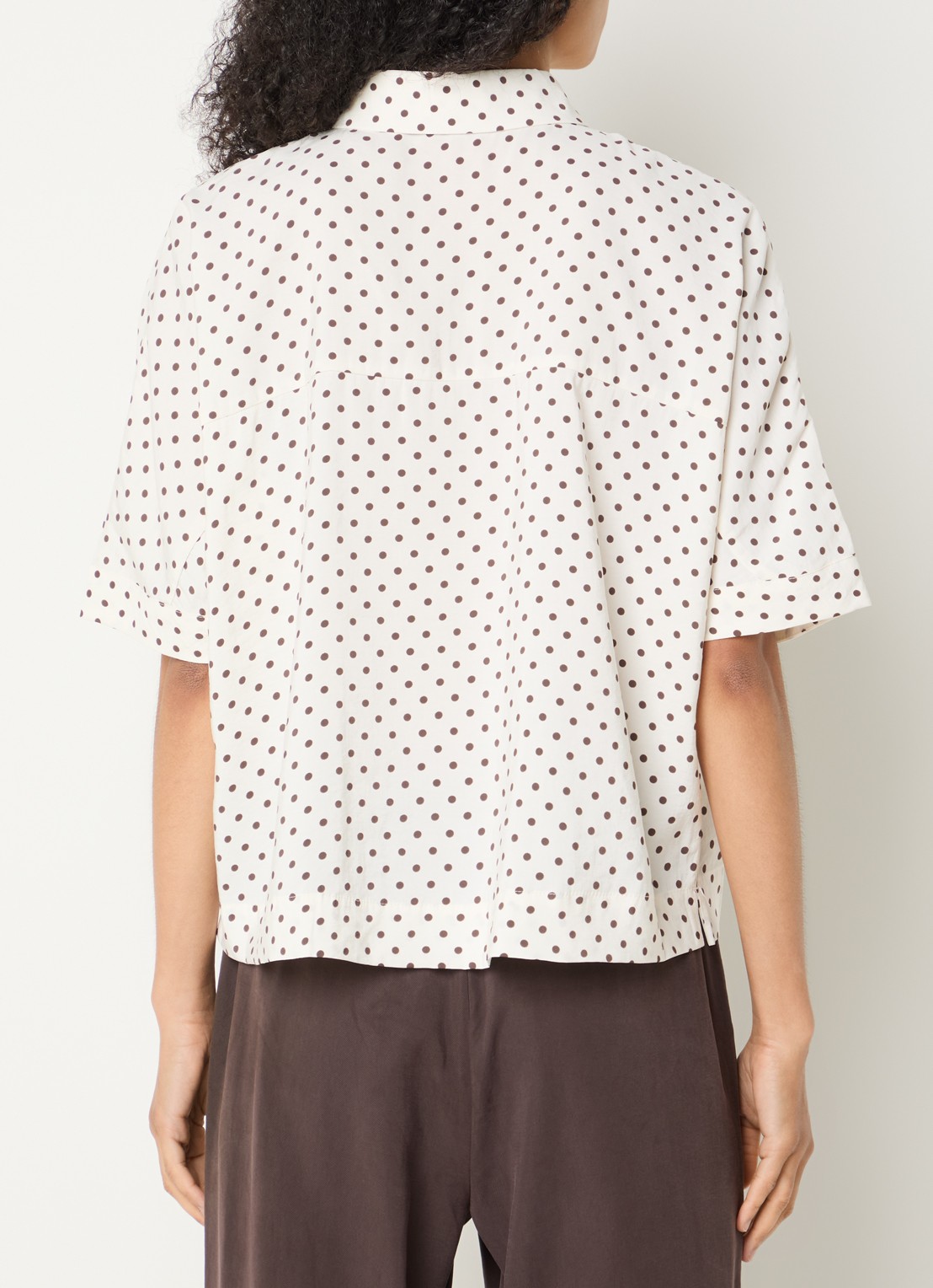 OPUS Farise blouse met stippenprint - achterkant 4 gebroken wit