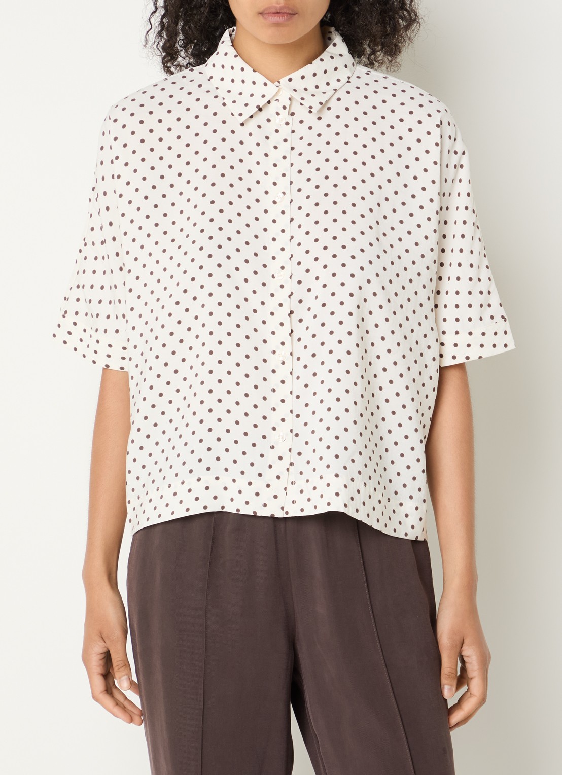 OPUS Farise blouse met stippenprint - detail 3 gebroken wit