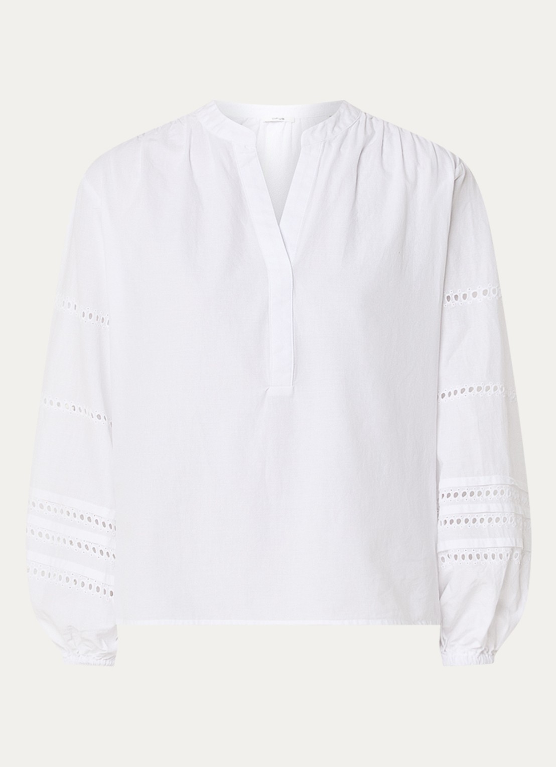 OPUS Filandra tuniek met broderie - voorkant 2 wit