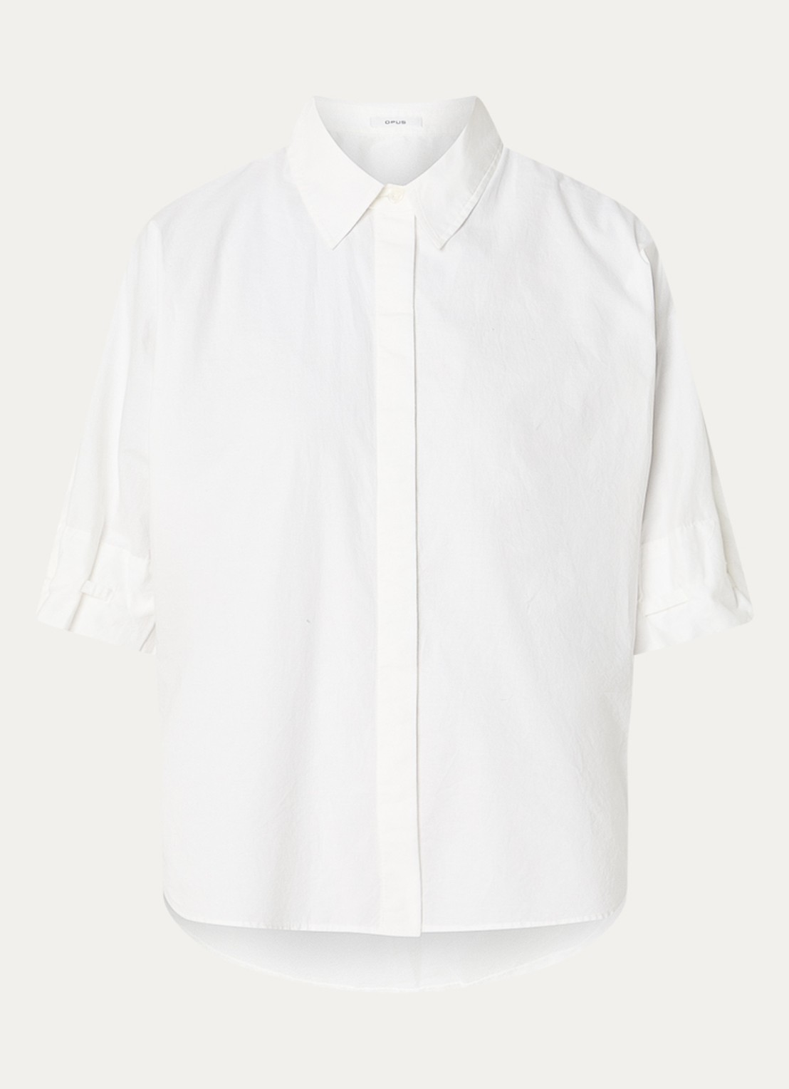 OPUS Finoa blouse met korte mouw - voorkant 2 wit