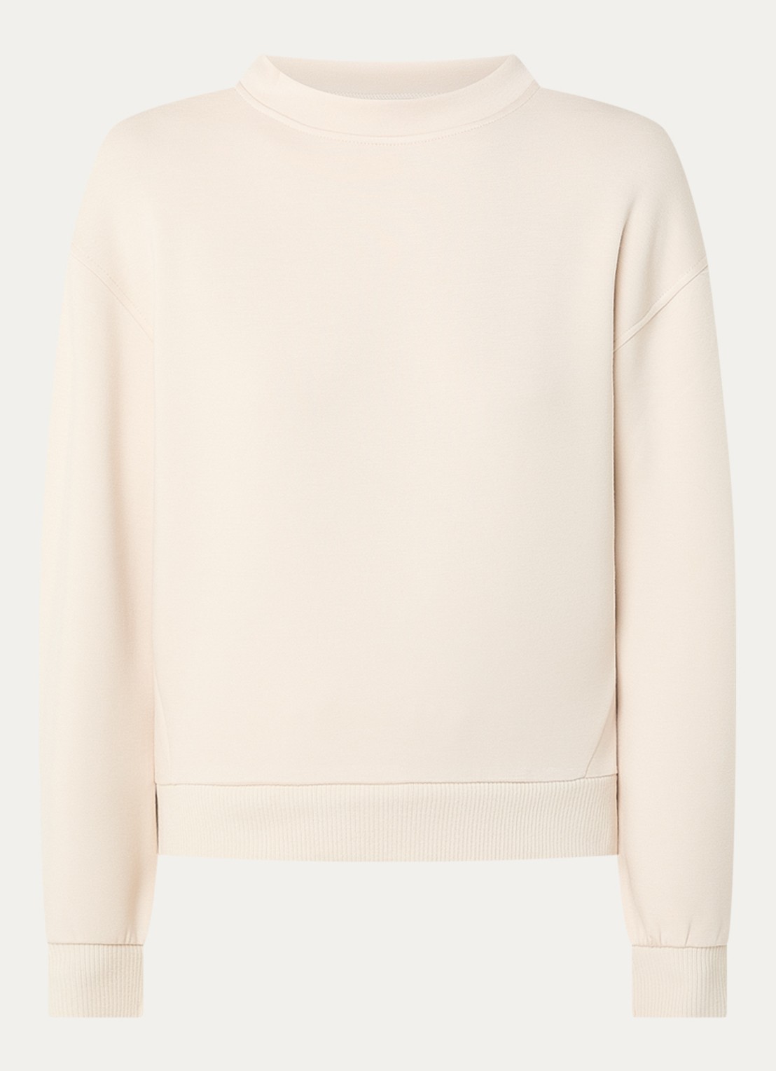 OPUS Gaikito sweater met ronde hals - voorkant 2 naturel