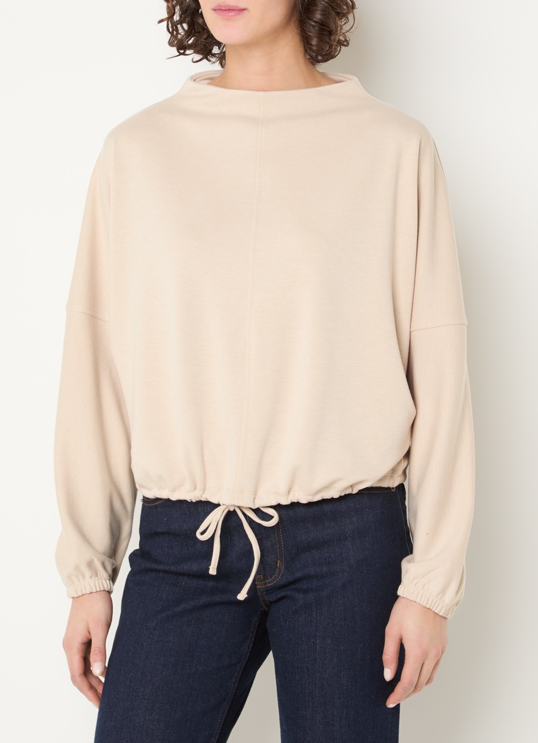 OPUS Gumipa sweater met trekkoord - detail 4 beige