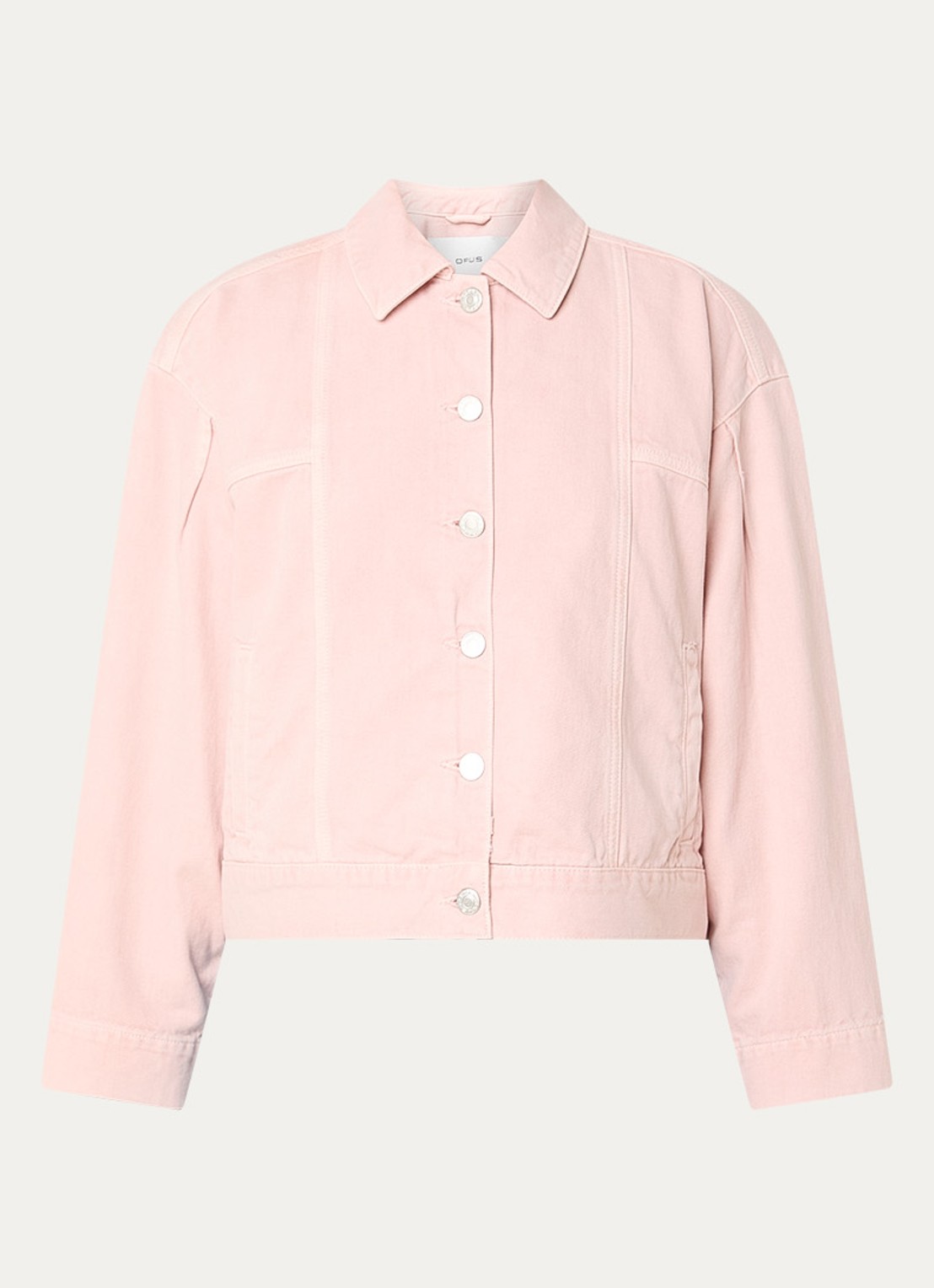 OPUS Hemali spijkerjas met steekzakken - voorkant roze