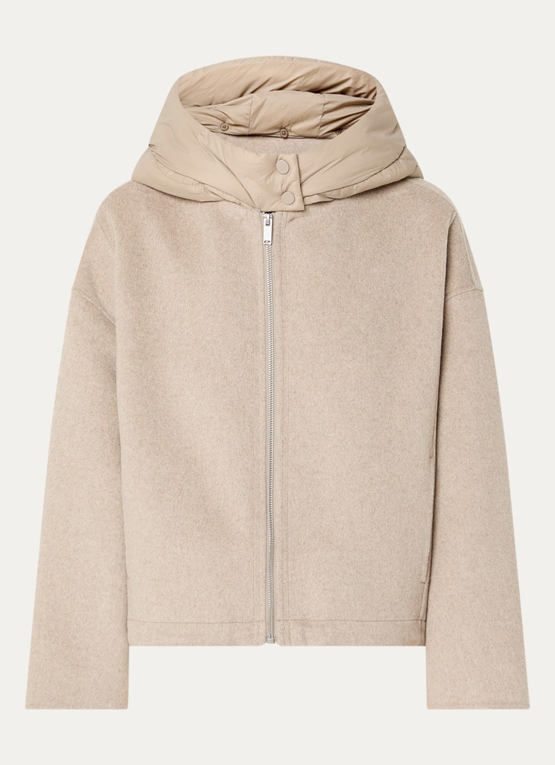 OPUS Hikone jack in wolblend - voorkant beige