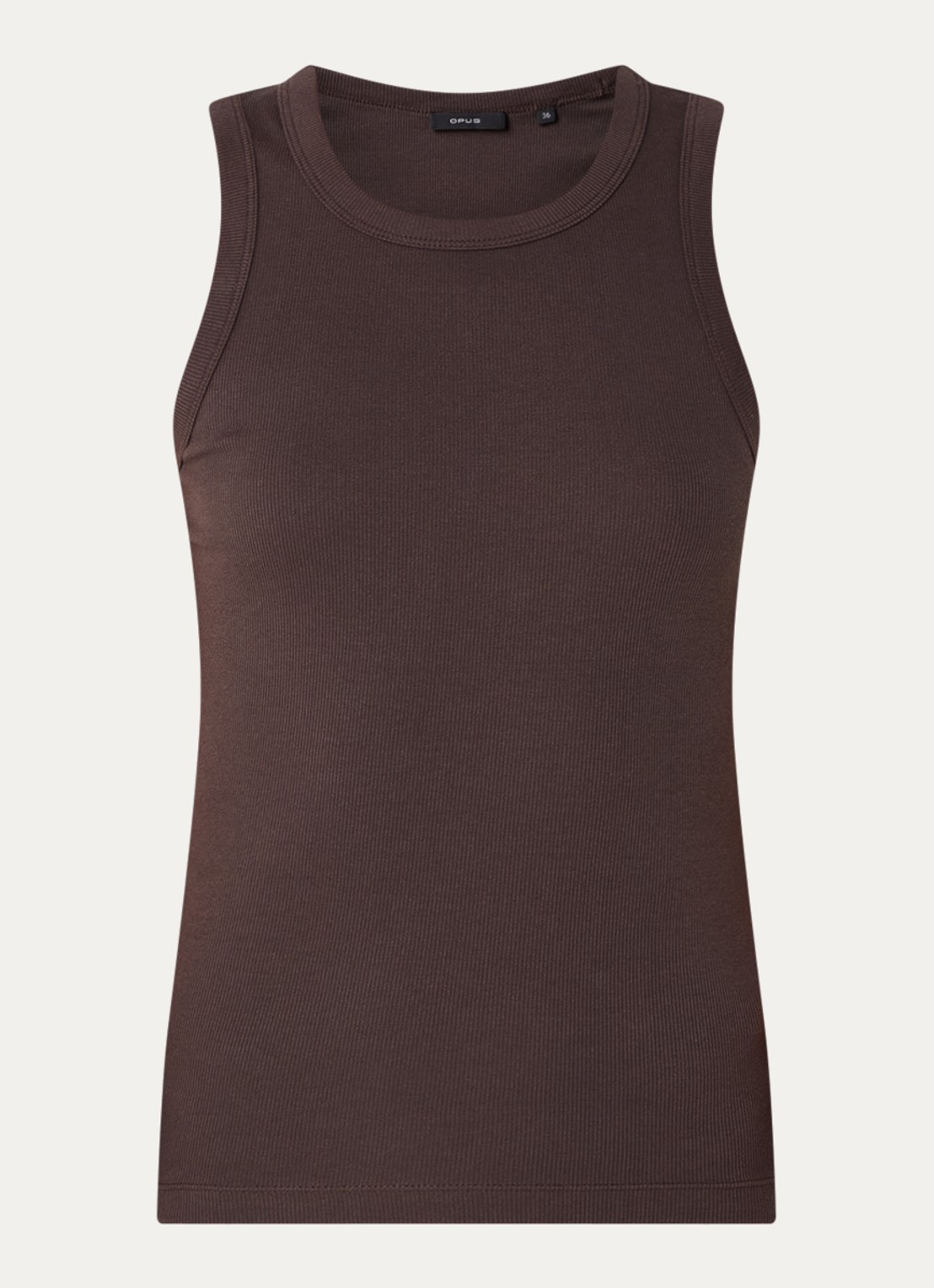 OPUS Ilesso tanktop met stretch - voorkant 2 bruin