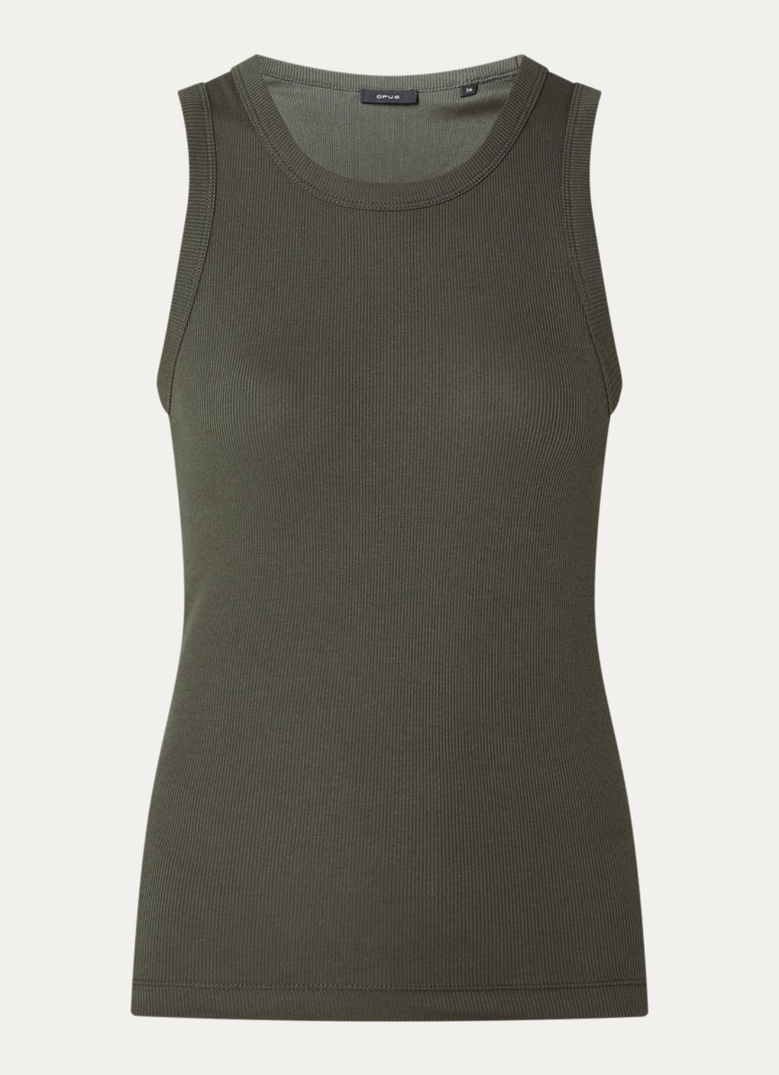OPUS Ilesso tanktop met stretch - voorkant 3 bronsgroen
