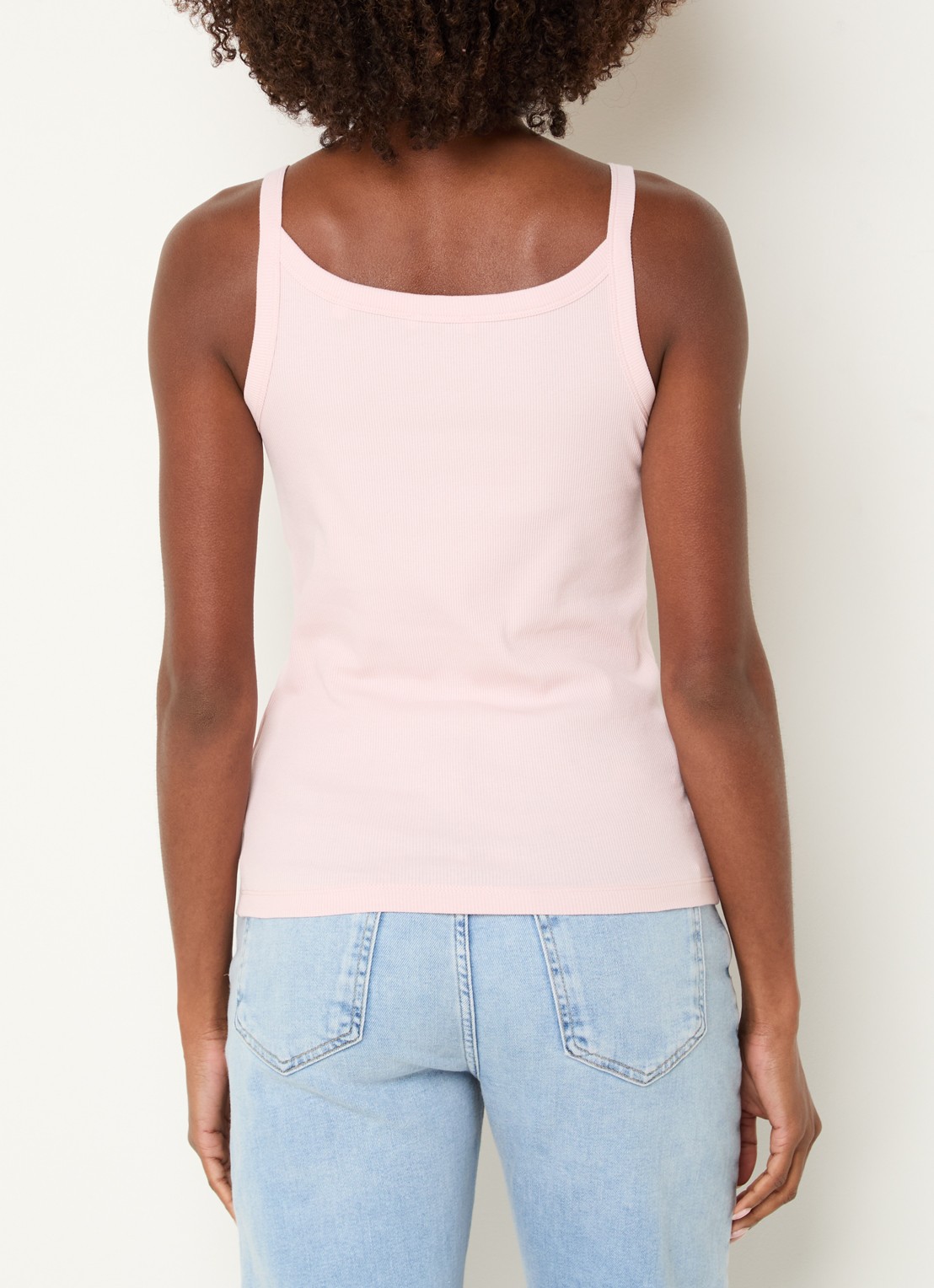 OPUS Izli tanktop met ribstructuur  - achterkant 4 lichtroze