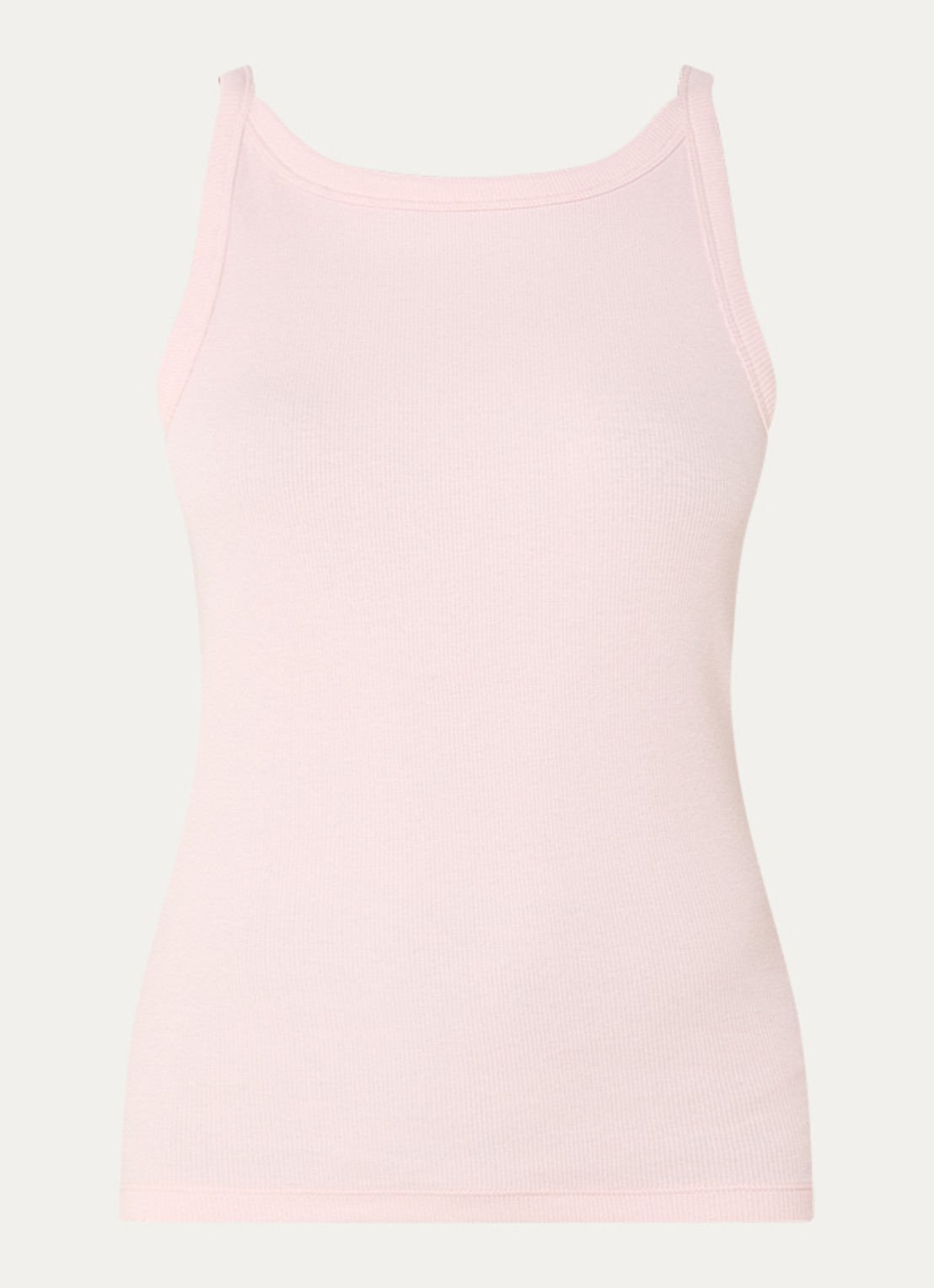 OPUS Izli tanktop met ribstructuur  - voorkant lichtroze