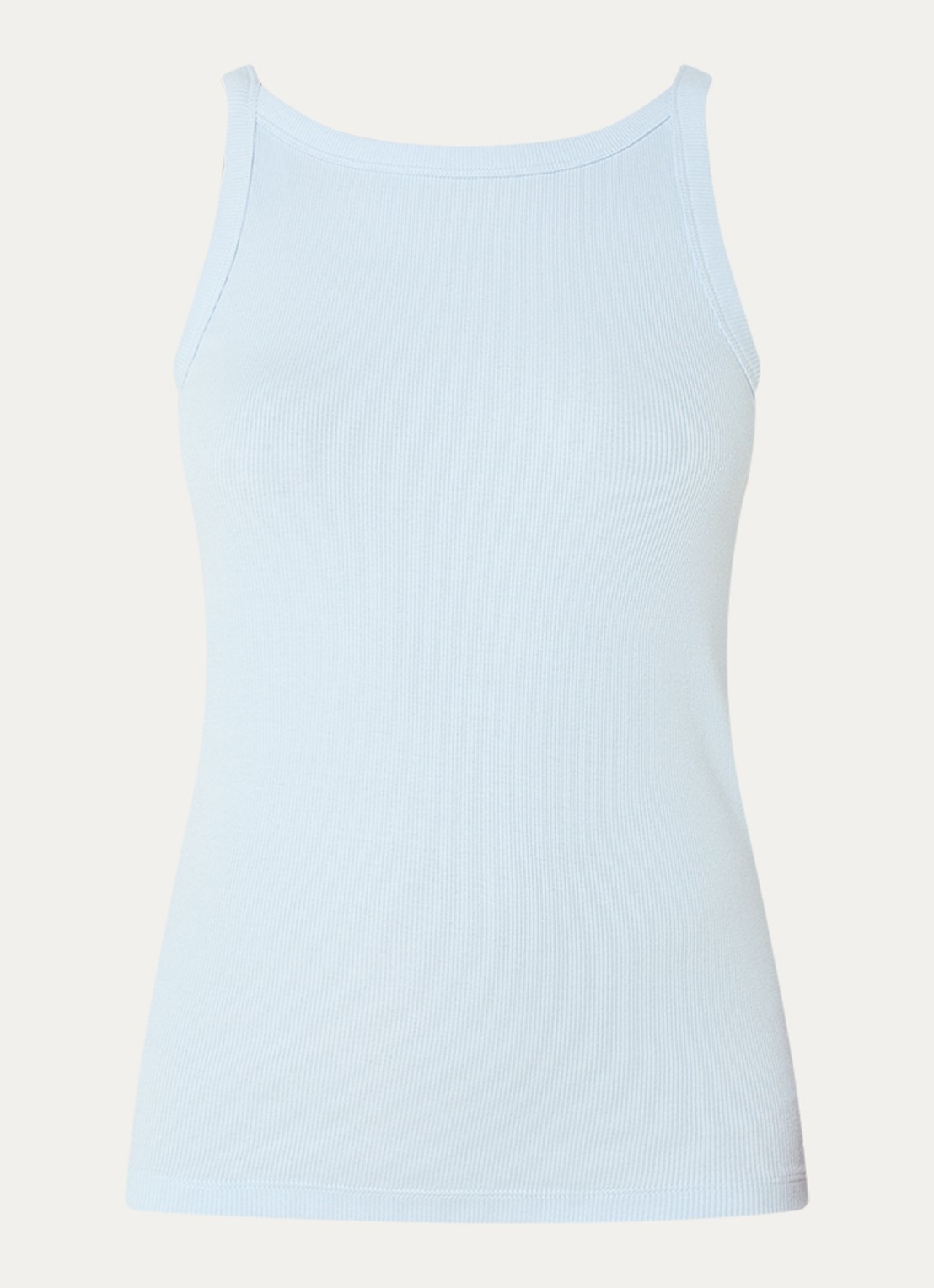 OPUS Izli tanktop met ribstructuur  - voorkant 2 lichtblauw