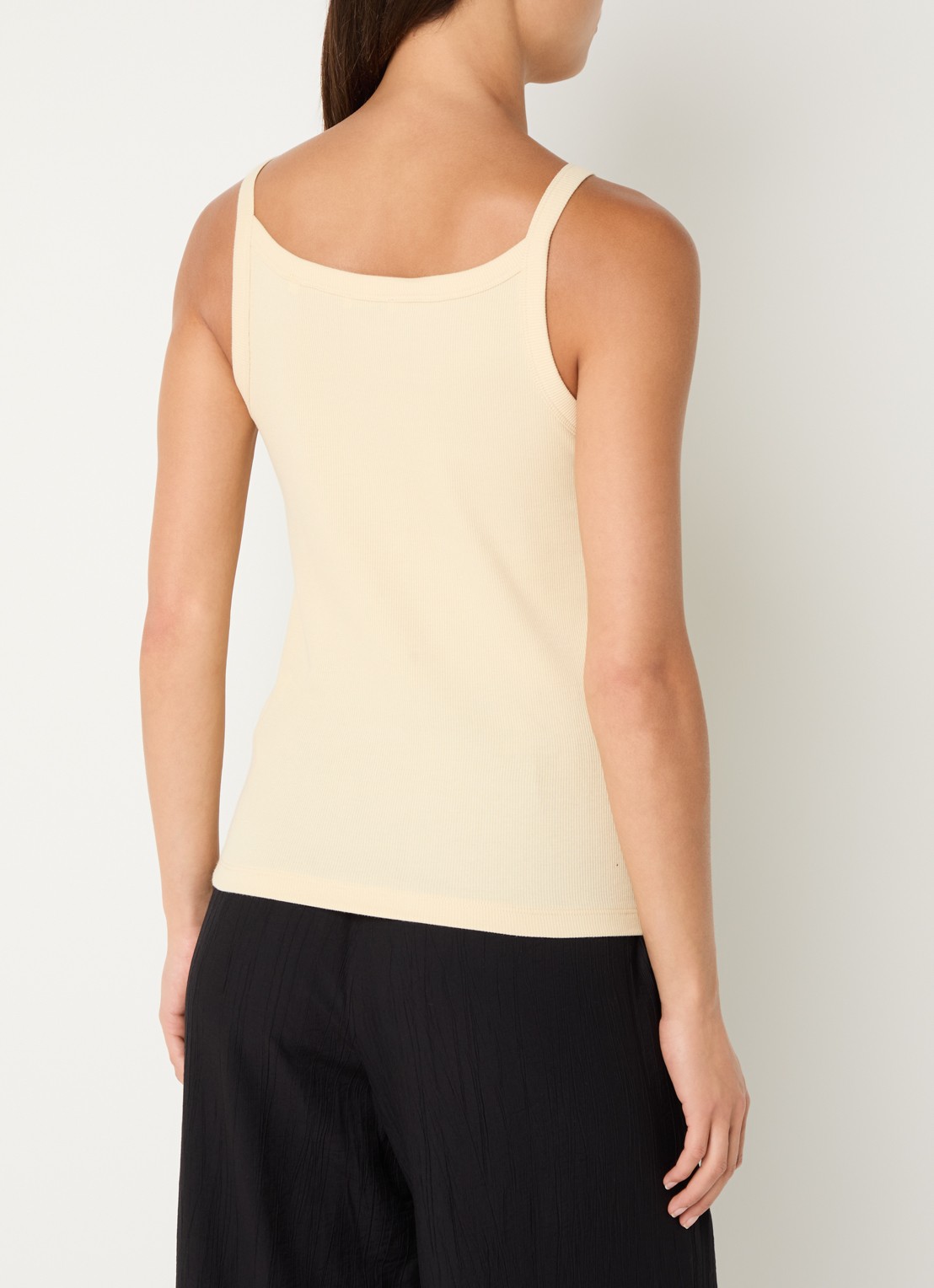 OPUS Izli tanktop met ribstructuur - achterkant 3 geel