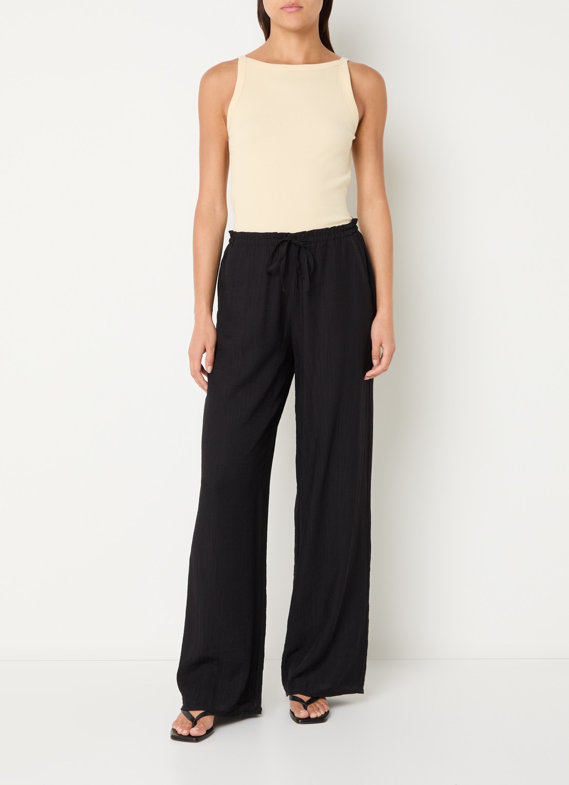 OPUS Izli tanktop met ribstructuur - voorkant 2 geel