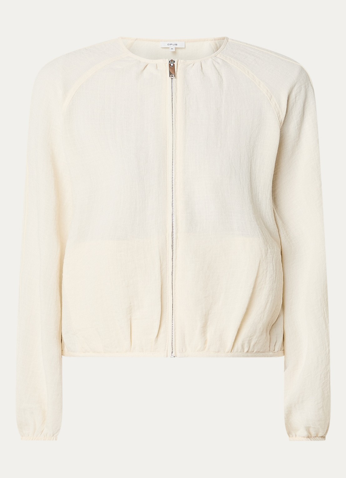 OPUS Jarosa jack met steekzakken - voorkant creme