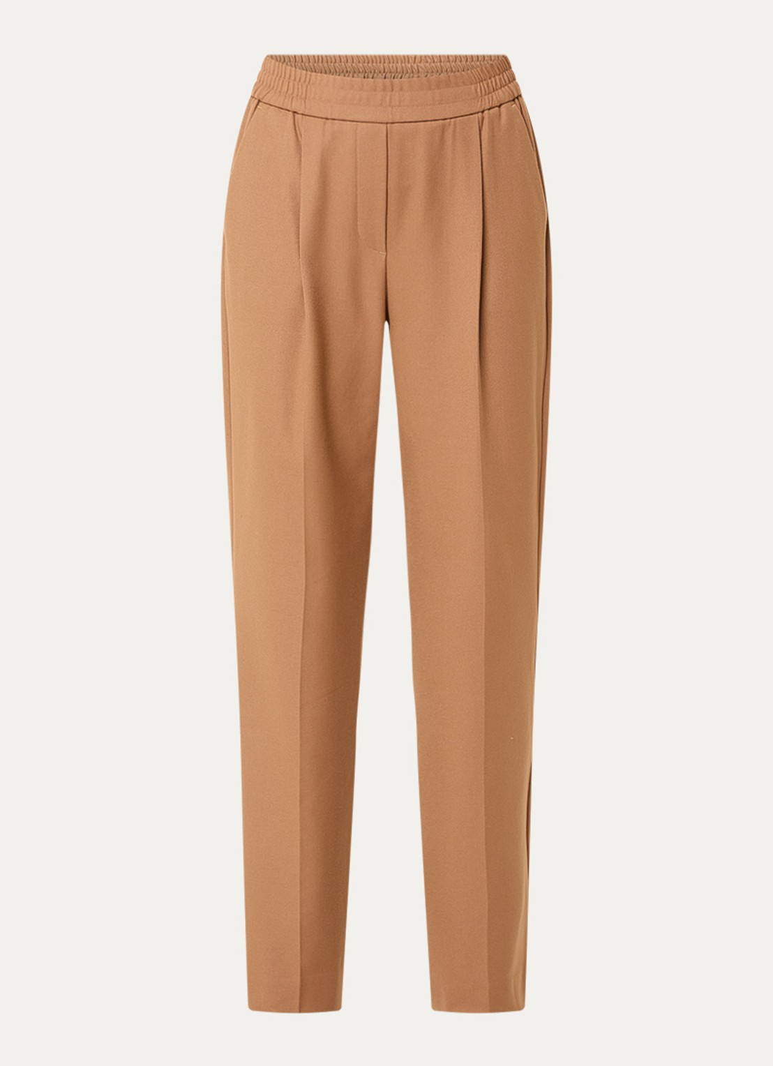 OPUS Macie vibe high waist pantalon - voorkant 2 camel