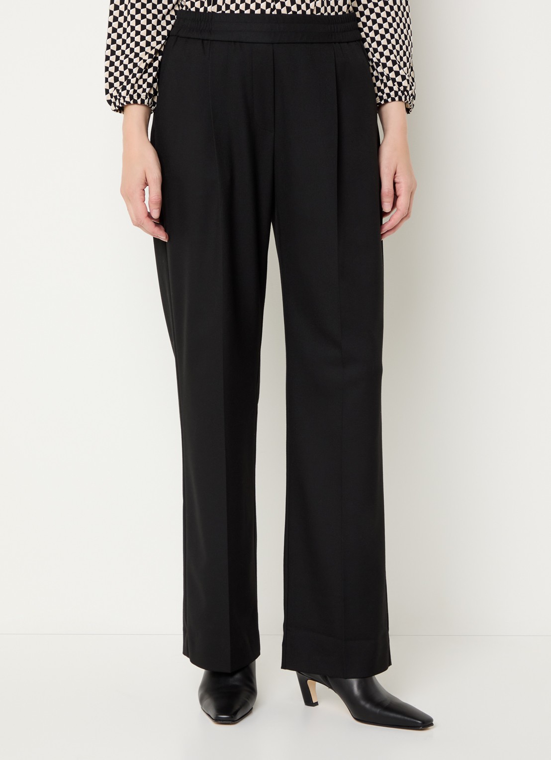 OPUS Macie vibe high waist pantalon - detail 4 zwart