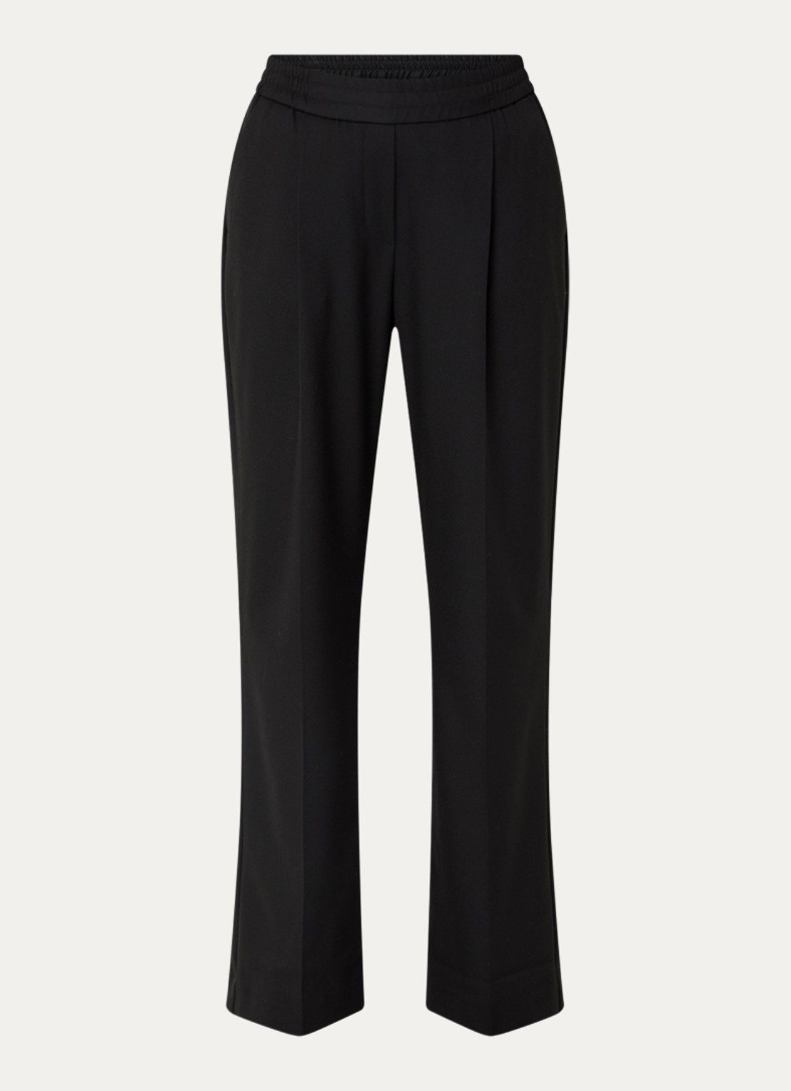 OPUS Macie vibe high waist pantalon - voorkant 2 zwart