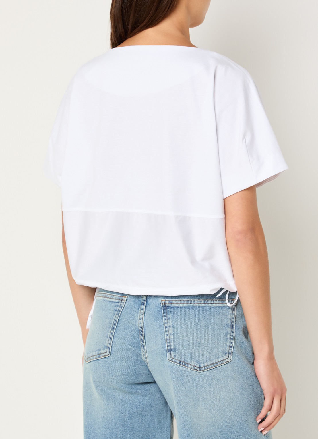 OPUS Sarzi T-shirt met strikdetail - achterkant 4 wit