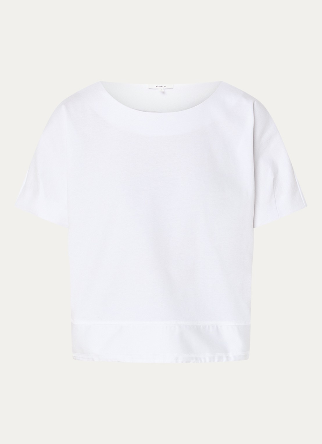 OPUS Sarzi T-shirt met strikdetail - voorkant 2 wit