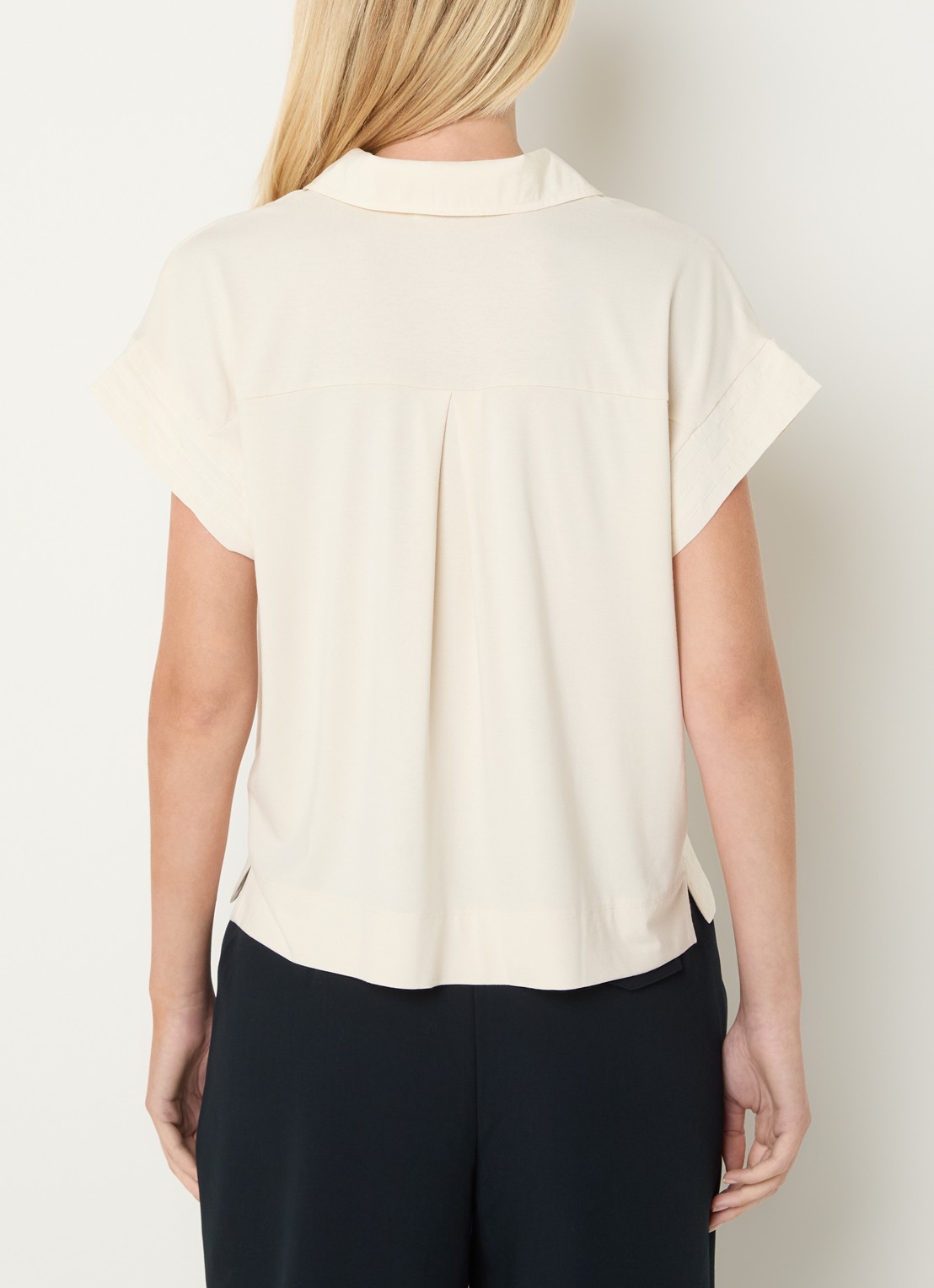 OPUS Siula tuniek met V-hals - achterkant 4 gebroken wit